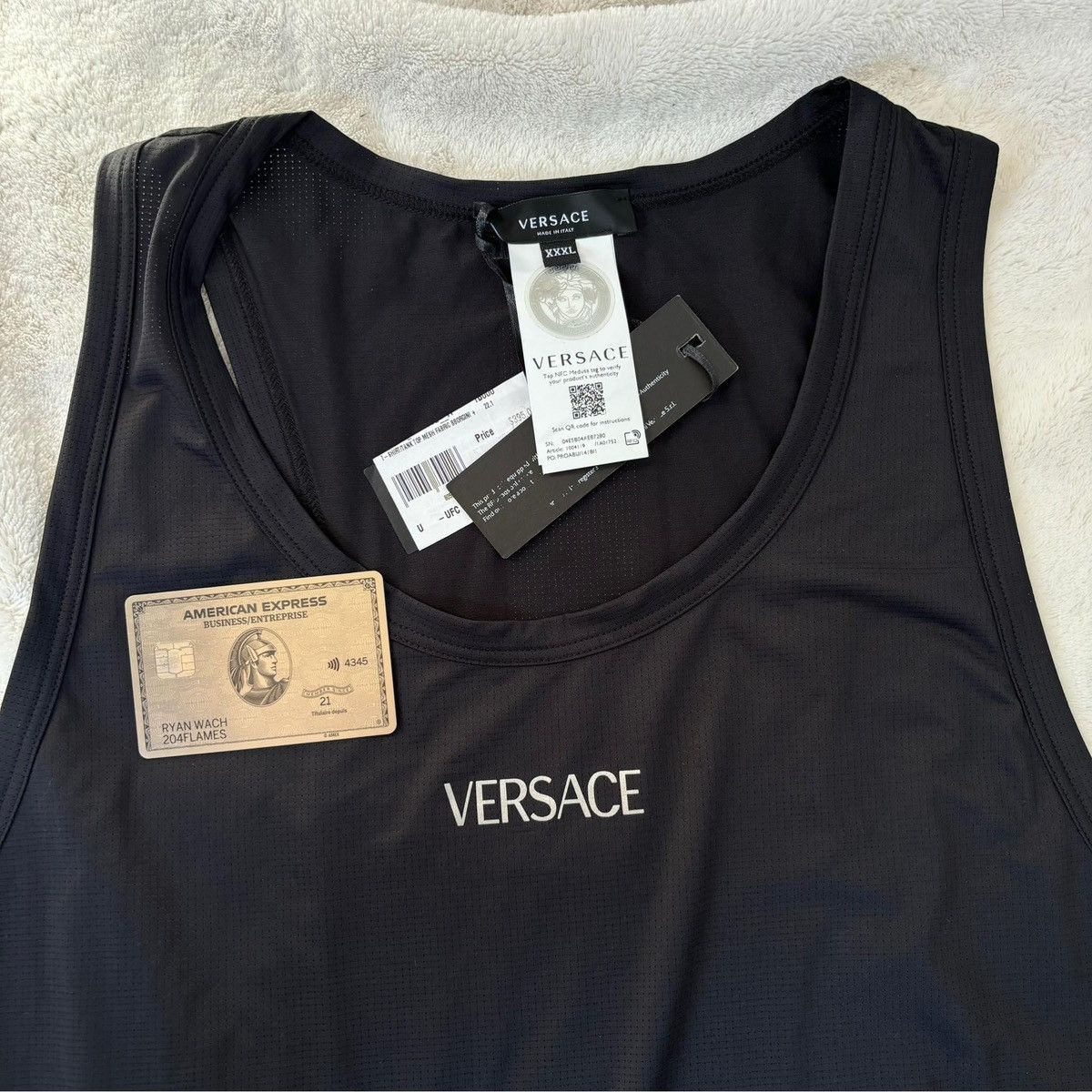 Versace Versace Black Athletic La Greca Tank Top Size US XL / EU 56 / 4 - 3 Thumbnail