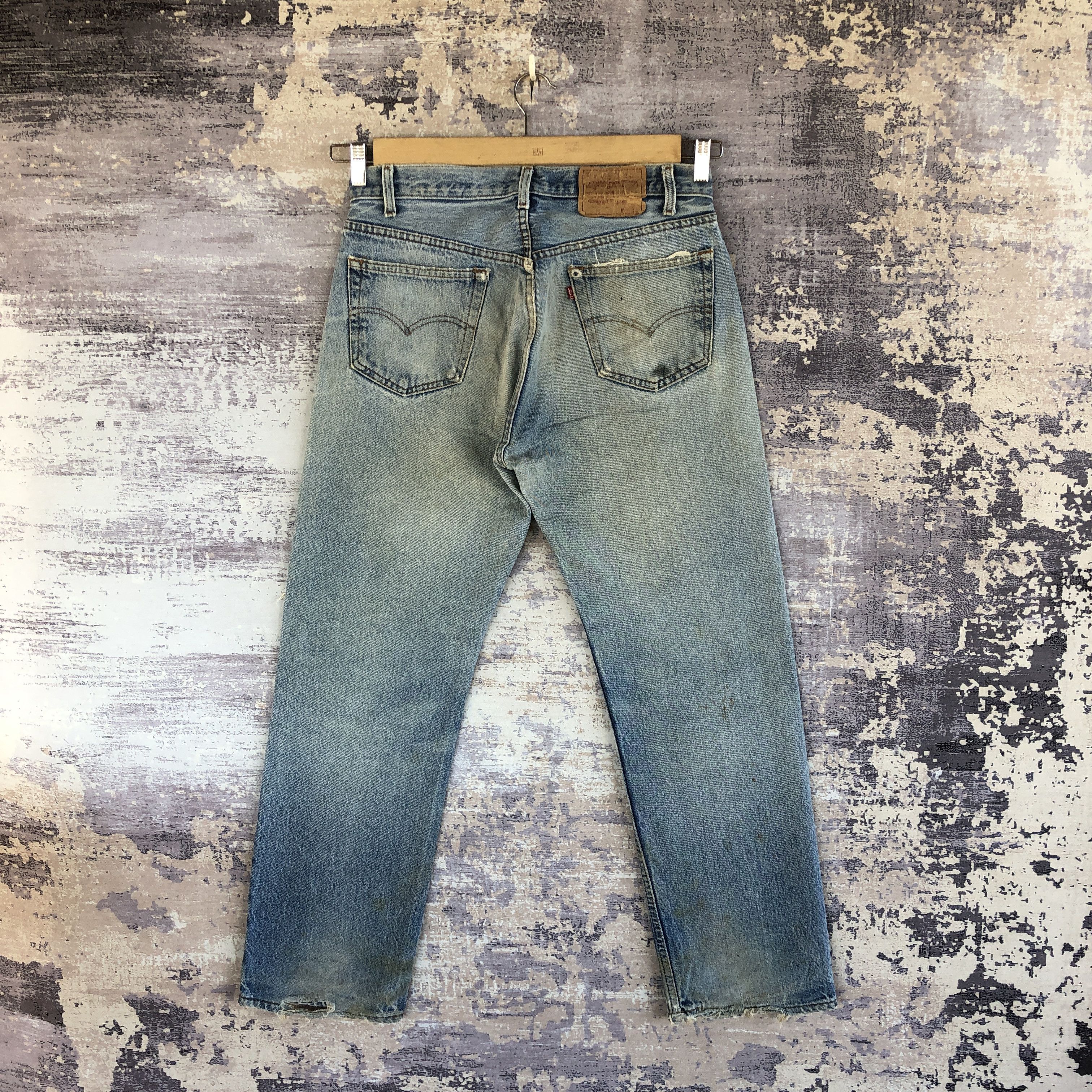 Levi's Vintage 70s Levis 501 Faded Distressed Jeans Levis Mud Denim Size US 32 / EU 48 - 2 Thumbnail