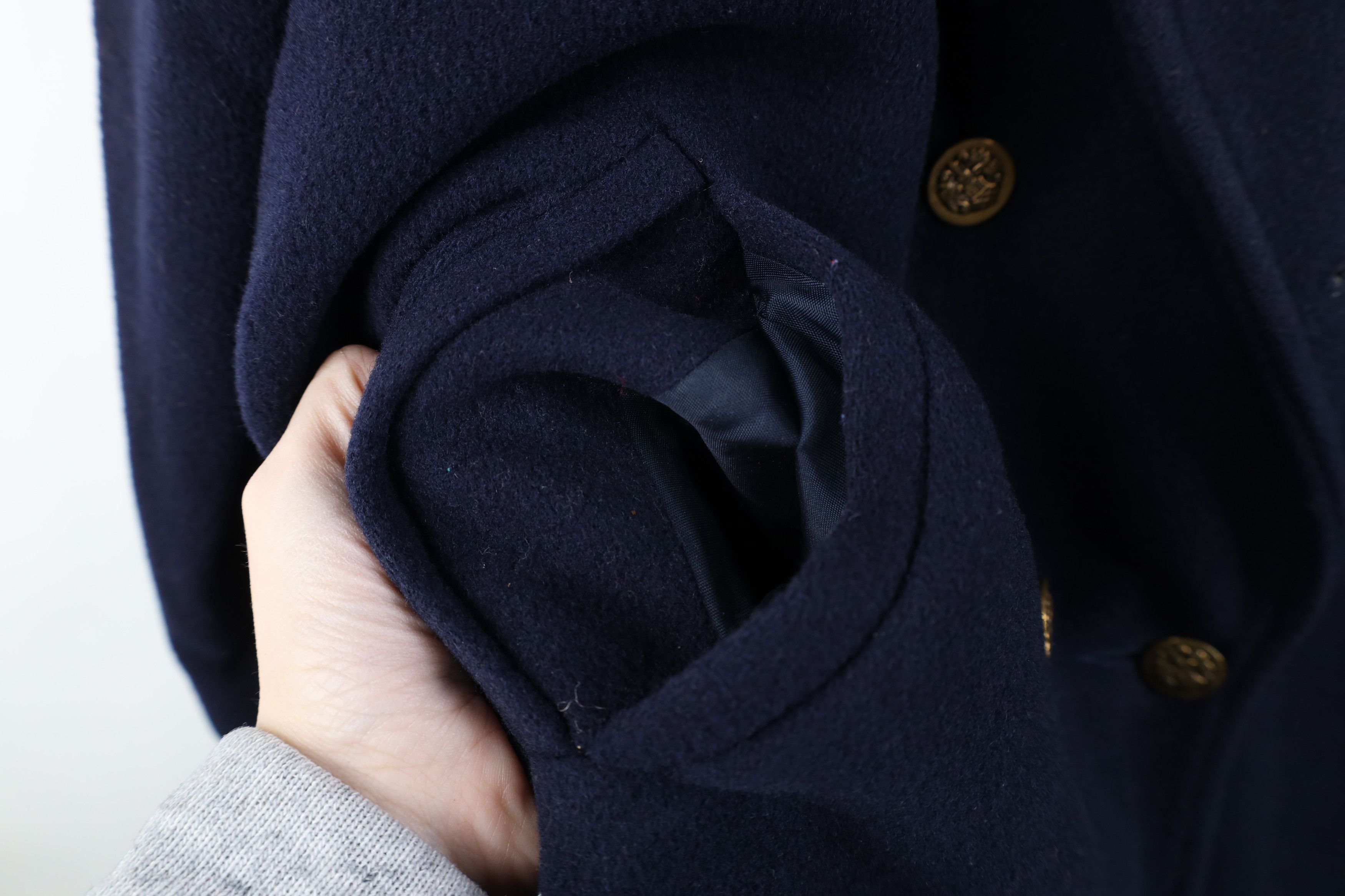Vintage Vintage 90s Streetwear Wool Double Breasted Coat Jacket Blue Size XL / US 12-14 / IT 48-50 - 8 Thumbnail