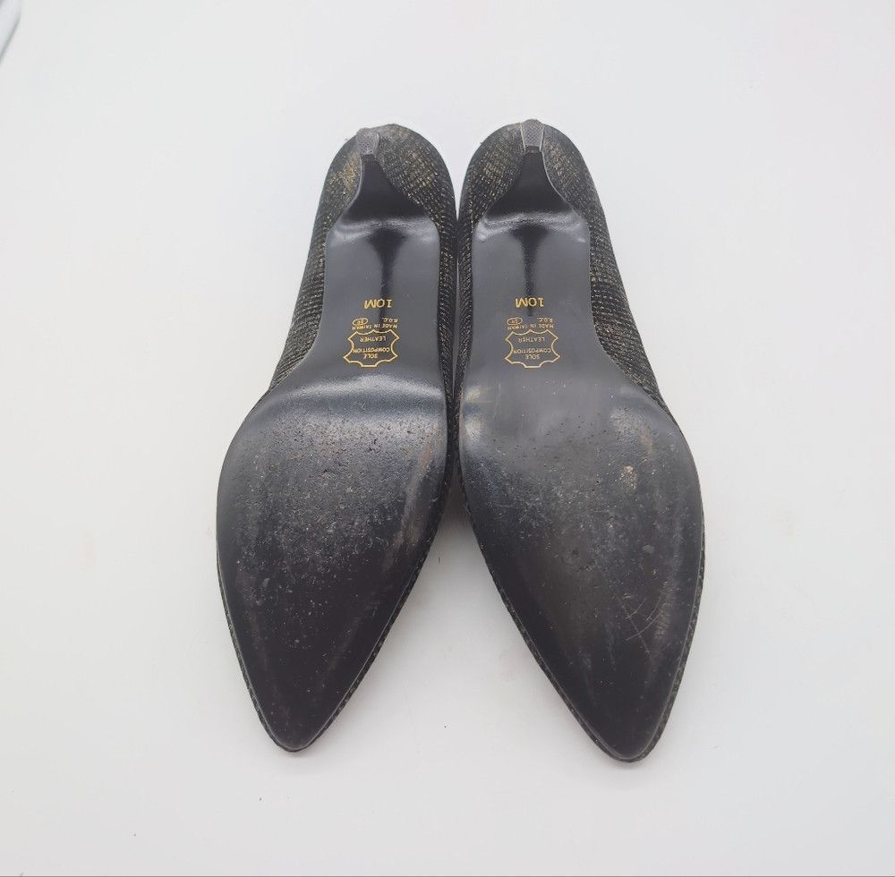 Other Vintage Nina Sz 10 Black Sparkle Women's Heels Size US 10 / IT 40 - 8 Thumbnail