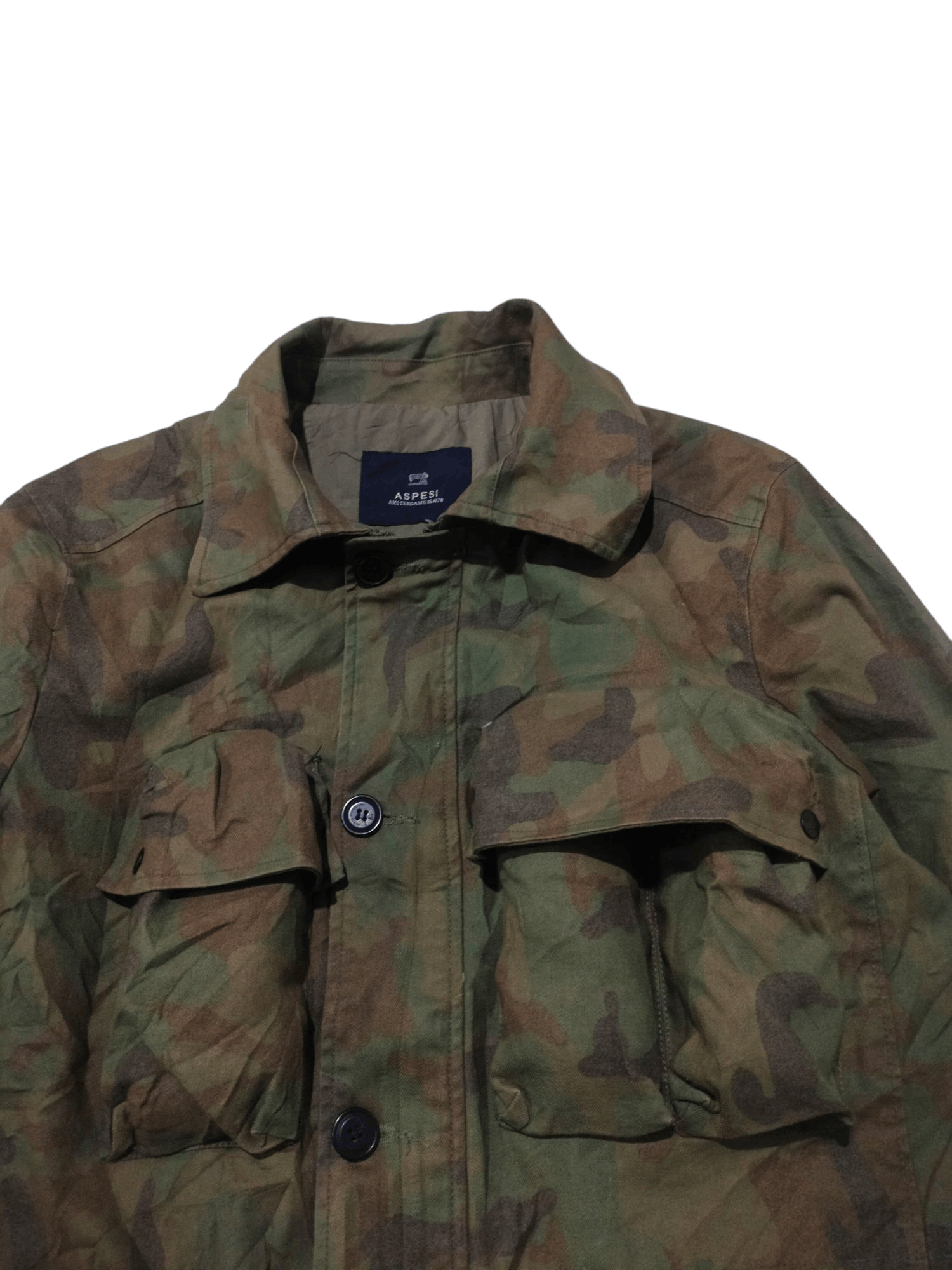 Aspesi Aspesi Amsterdam Blauw 3D Pocket Military Camo Jacket Size US M / EU 48-50 / 2 - 4 Thumbnail