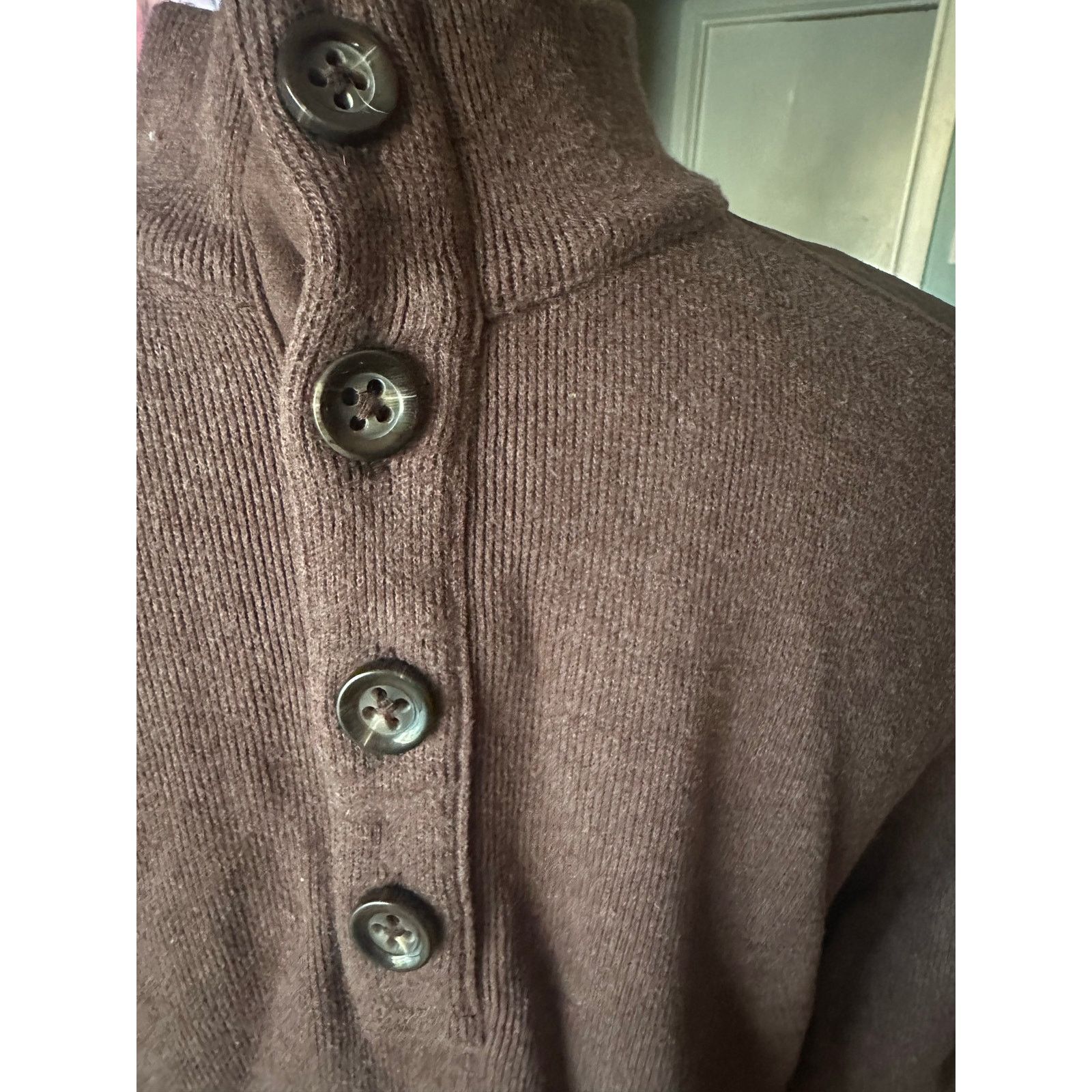 Cremieux Cremieux Classic Knit Sweater w/ Suede Elbow Patches – Brown Size US S / EU 44-46 / 1 - 2 Thumbnail