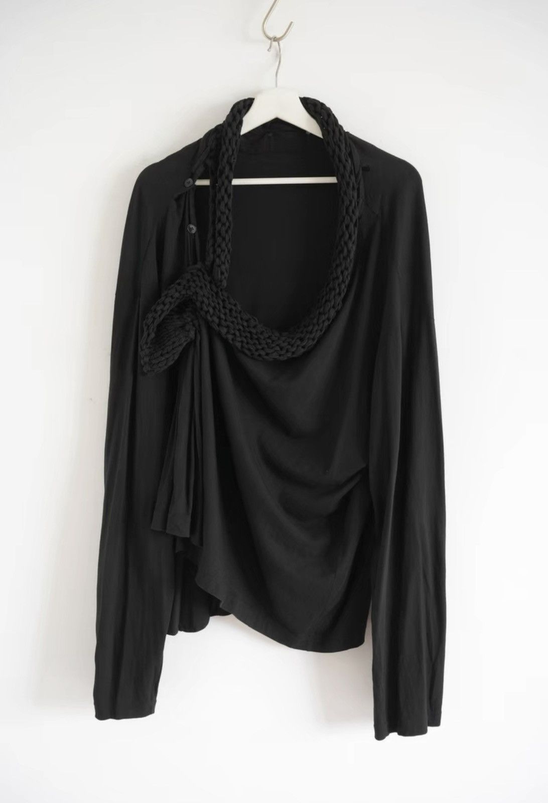 Yohji Yamamoto Yohji Yamamoto 18SS Asymmetric Knot Knit Cardigan Size US M / EU 48-50 / 2 - 2 Thumbnail