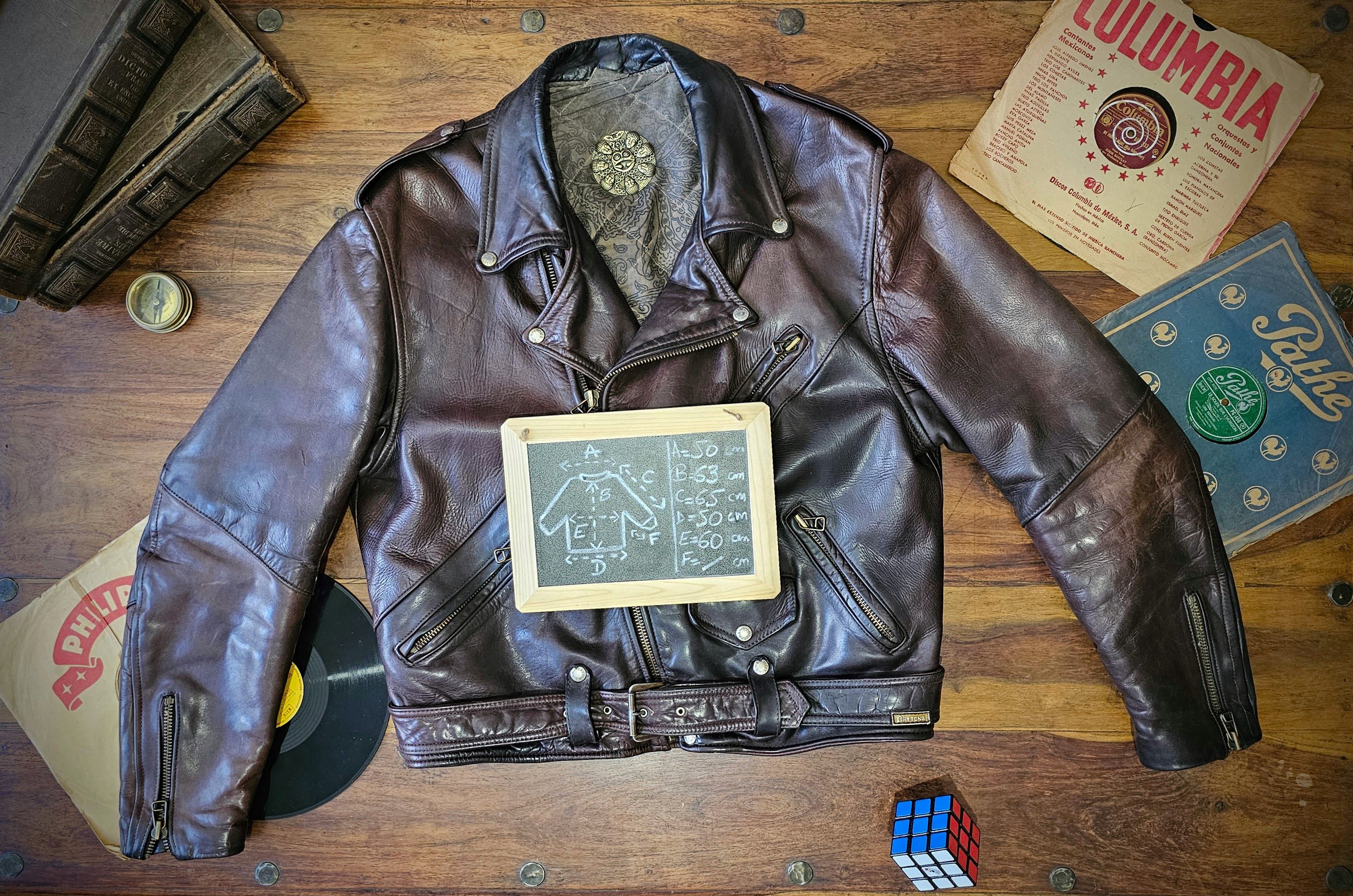 Daytona Daytona 🇫🇷 Vintage 80s Biker Jacket - Leather Perfecto, Size US M / EU 48-50 / 2 - 4 Thumbnail