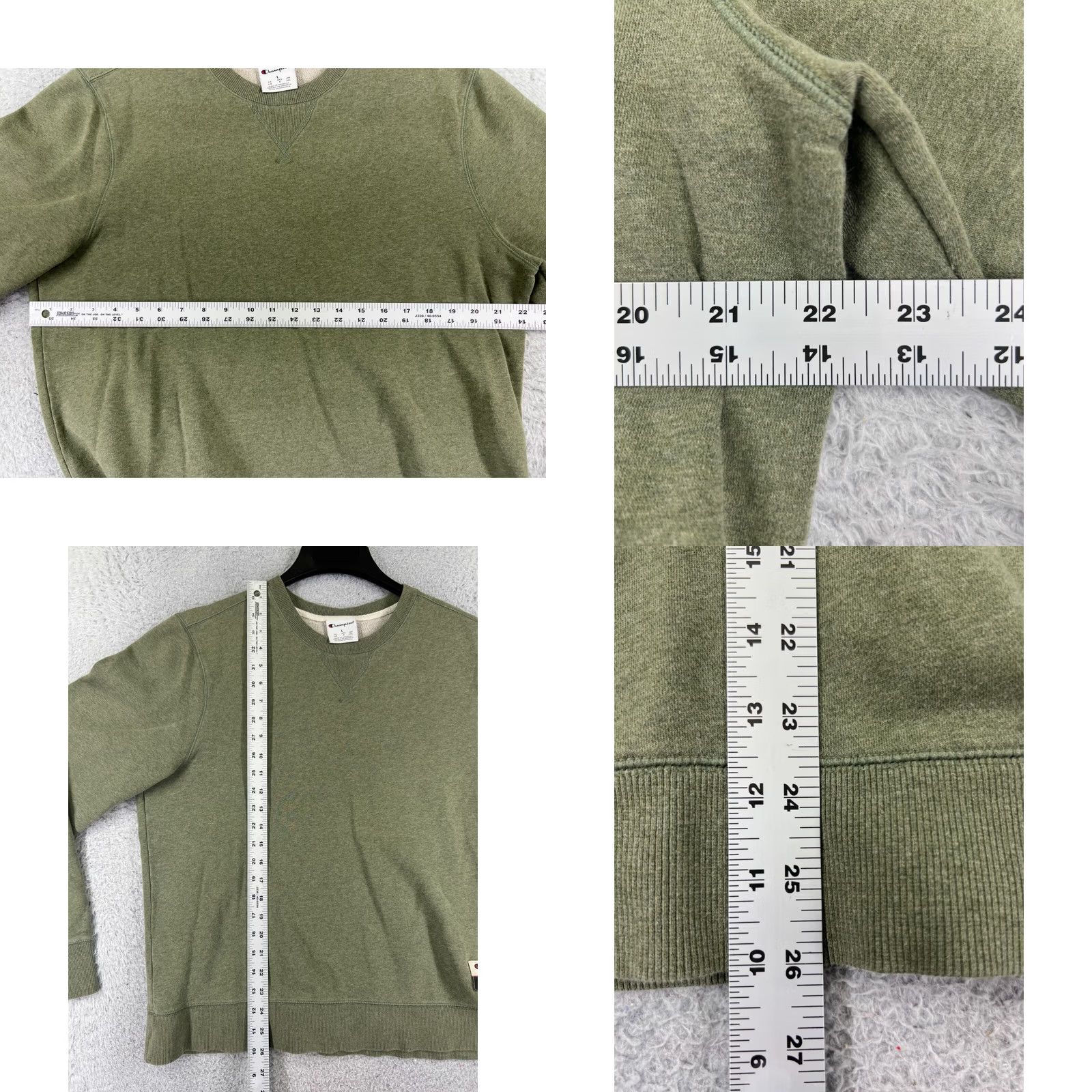 Champion VINTAGE Champion Sweatshirt Men’s Large Green Pullover Crew Neck Lined Fleece Polyester Size US L / EU 52-54 / 3 - 8 Thumbnail