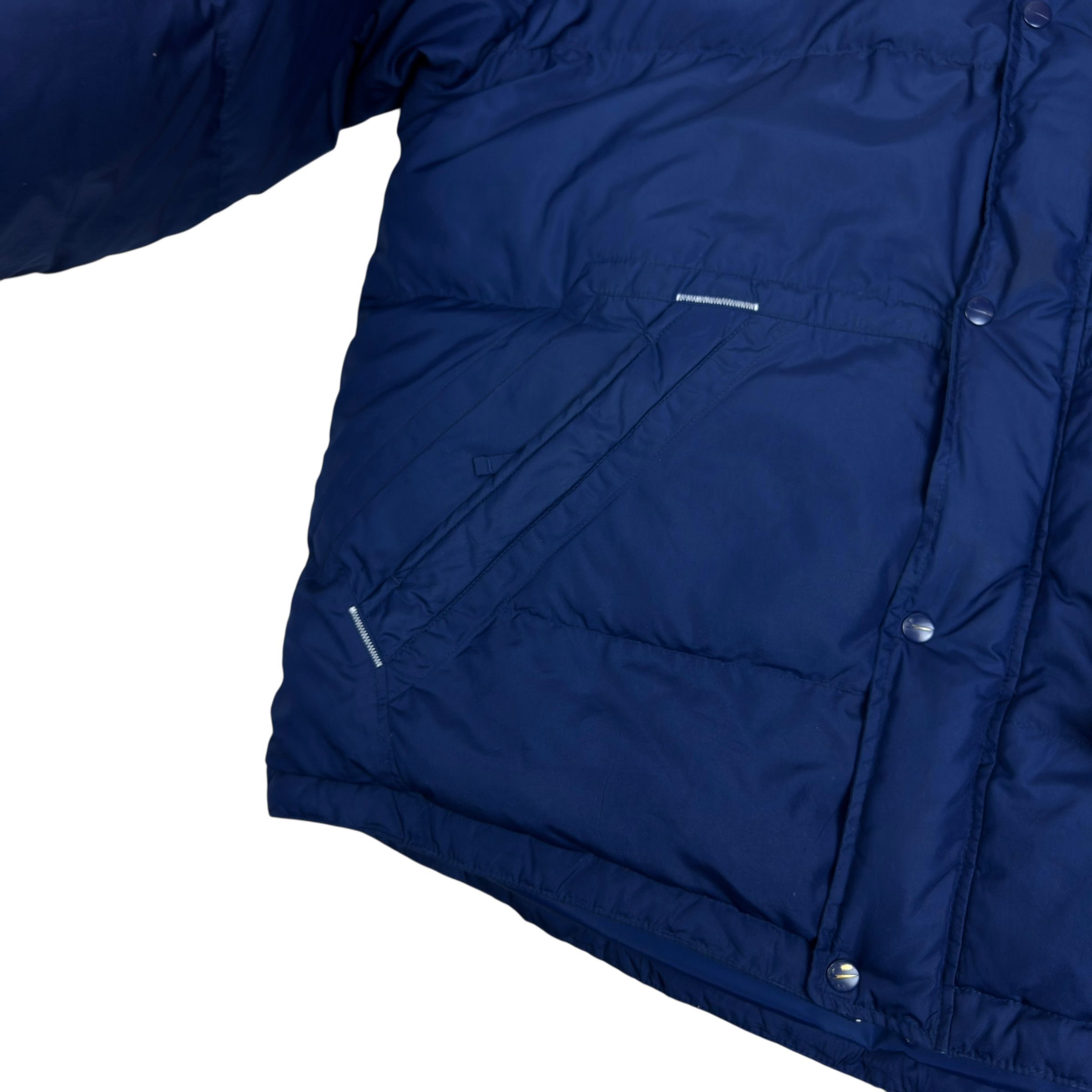 Nike Nike Men's Navy White Swoosh Full Zip Puffer Down Jacket XL Size US XL / EU 56 / 4 - 11 Thumbnail