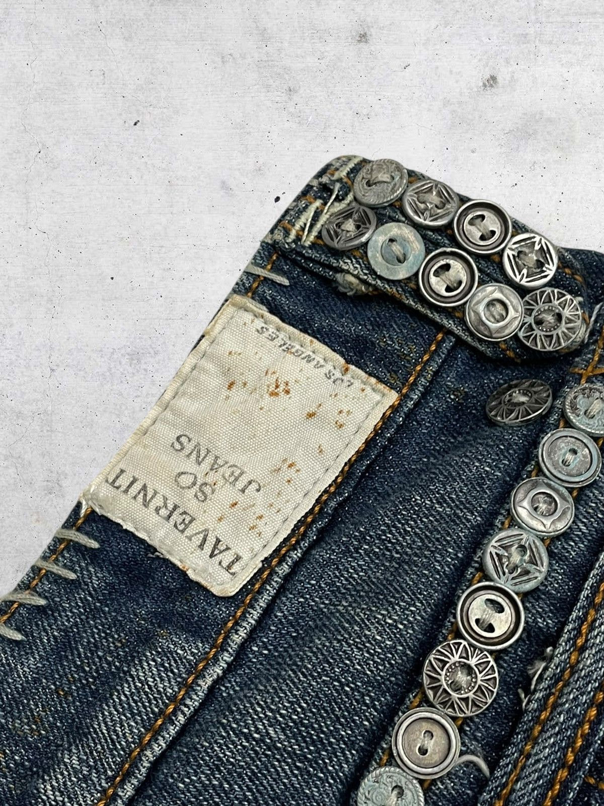 Taverniti VINTAGE TAVERNITI DESIGNER 90S RARE STITCH METAL KUNO DENIM Size US 28 / EU 44 - 19 Thumbnail