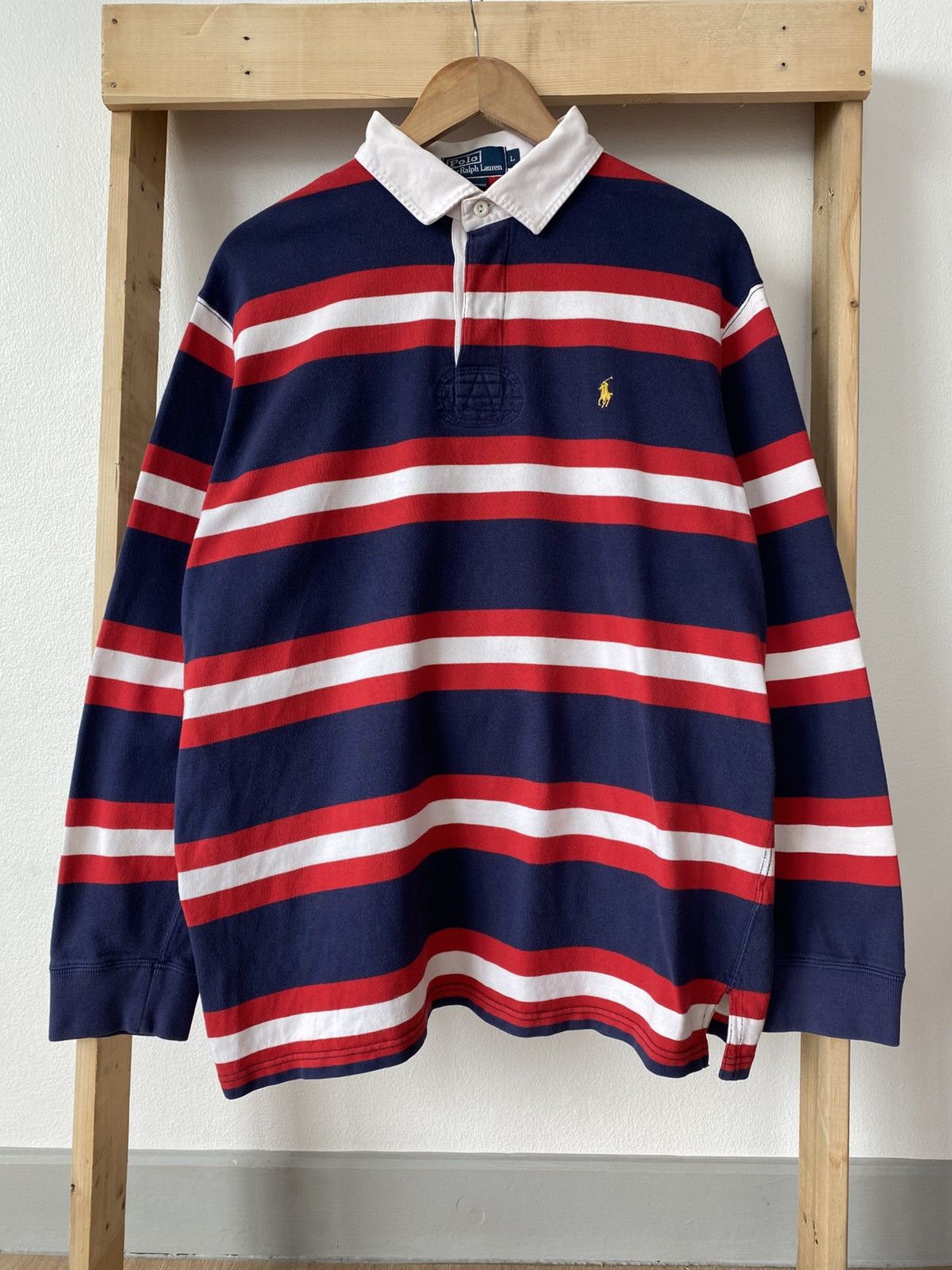 Polo Ralph Lauren Vintage 00’s Polo Ralph Lauren Stripe Rugby Shirt✨ Size US L / EU 52-54 / 3 - 1 Thumbnail