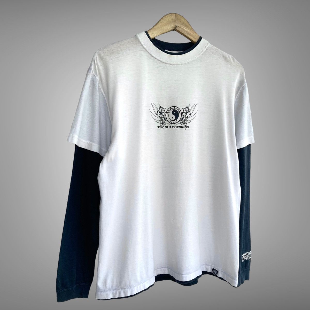 If Six Was Nine × Japanese Brand × Le Grande Bleu (L.G.B.) Double Layer Tribal T&C Surf Longsleeve Size US L / EU 52-54 / 3 - 5 Thumbnail