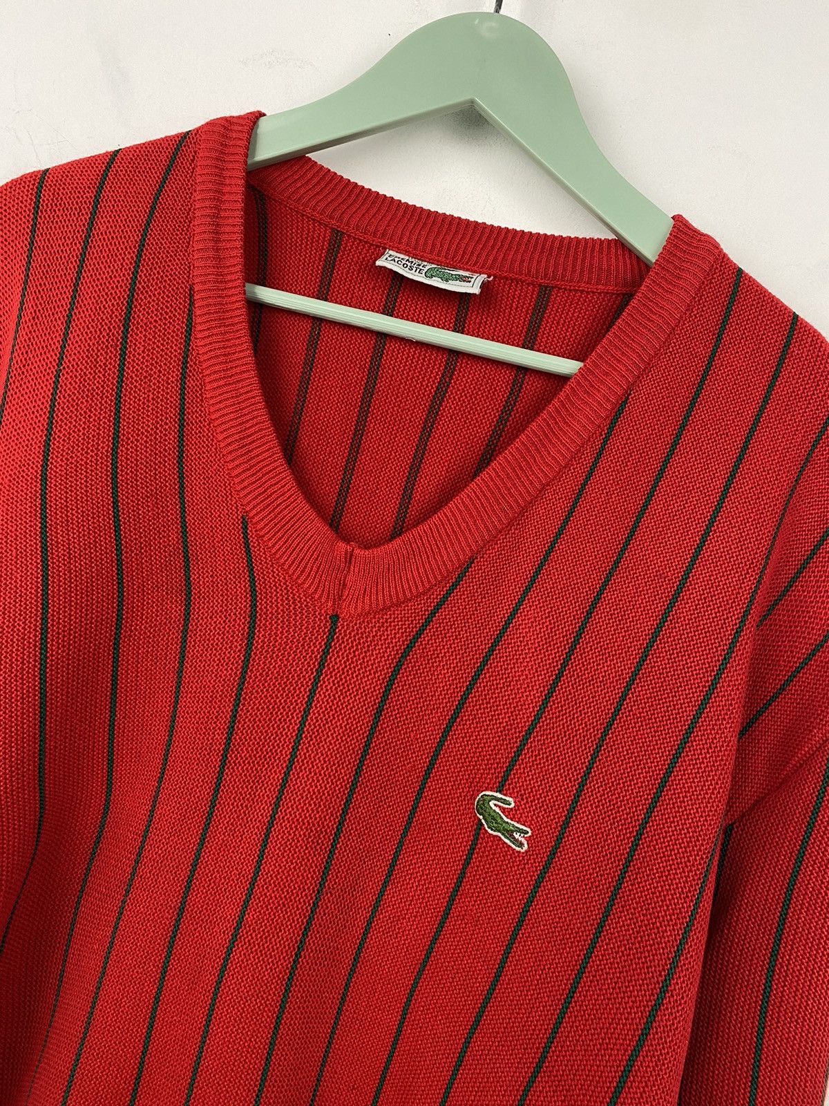 Lacoste Vintage Lacoste Chemise V Neck Sweater Burberry Ralph Size US L / EU 52-54 / 3 - 2 Thumbnail