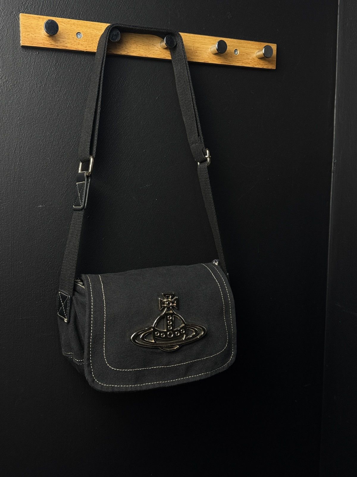 Vivienne Westwood Vivienne Westwood Black Canvas Orb Backpack