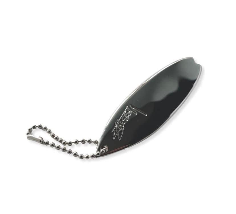 image of 2007 Stussy Surfboard Keychain / Bottle Opener in Silver, Men's