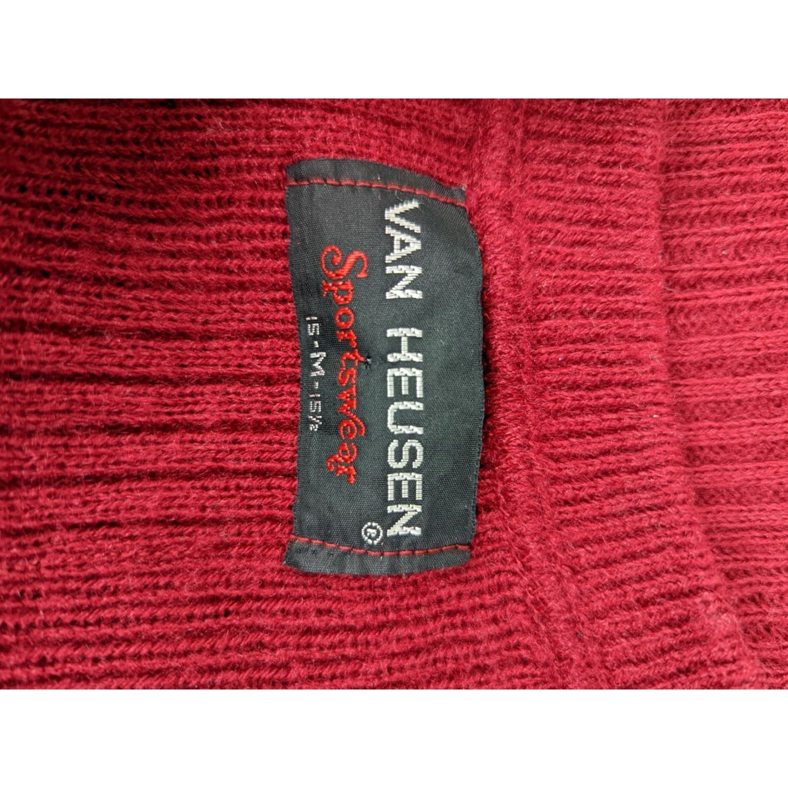 Van Heusen VINTAGE Van Heusen Mens Red Size Medium V-Neck Sweater Vest S2C Knit Vest 80s 80s Theme Golf Casual Mens Size US M / EU 48-50 / 2 - 3 Thumbnail