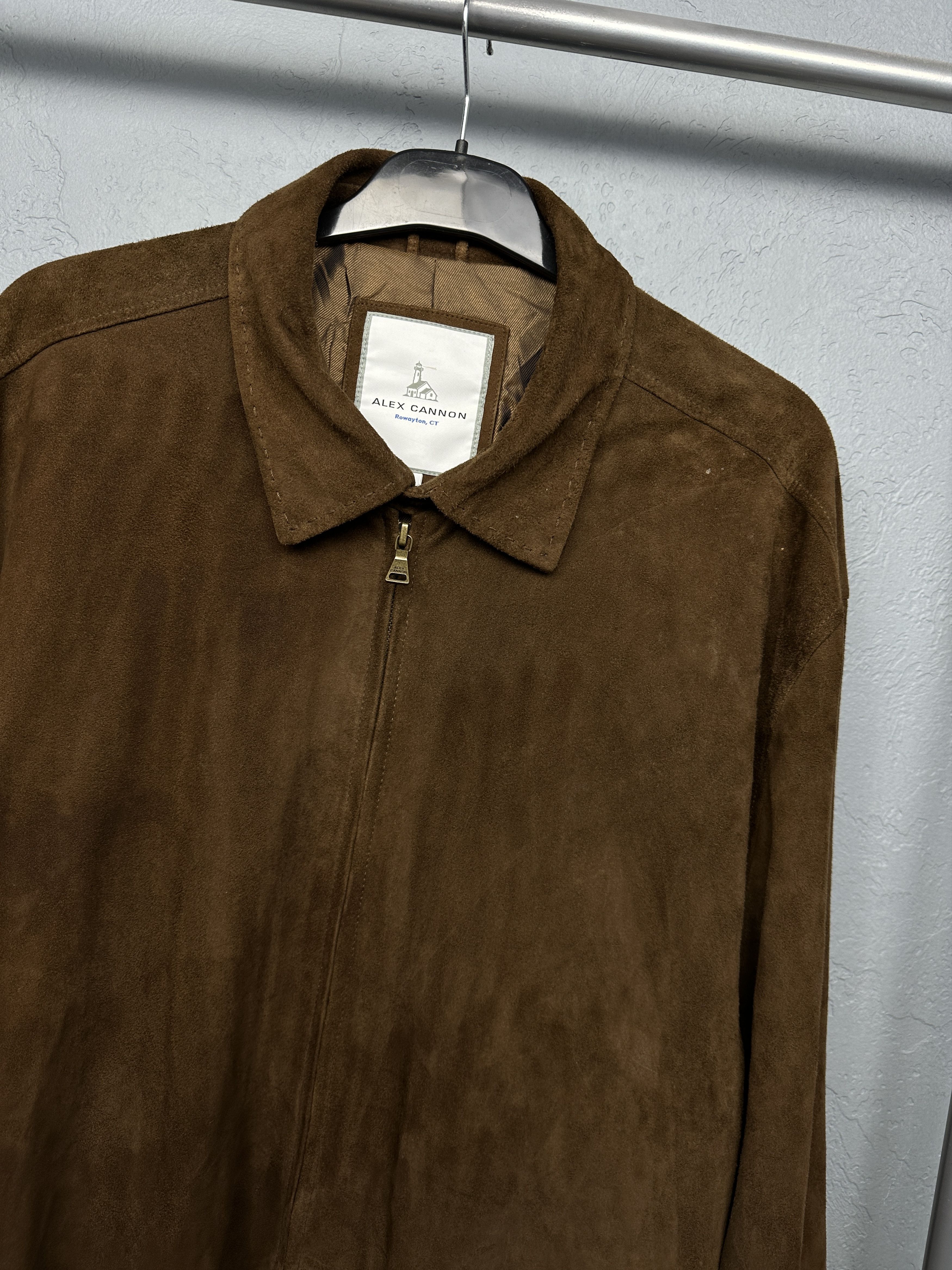 Genuine Leather Alex Cannon Mens Suede Leather Jacket Size US XL / EU 56 / 4 - 2 Thumbnail