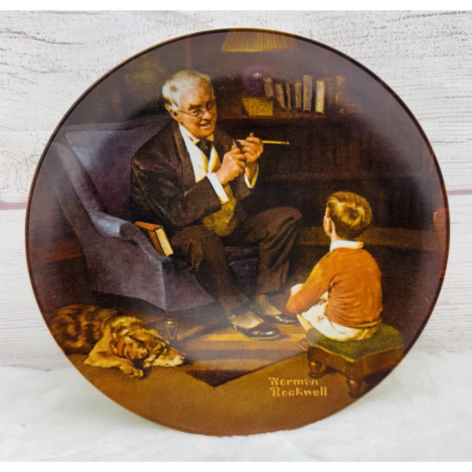 Other NORMAN ROCKWELL "The Tycoon" Plate (1982) 84-R70-3.6 Limited Size ONE SIZE - 1 Thumbnail
