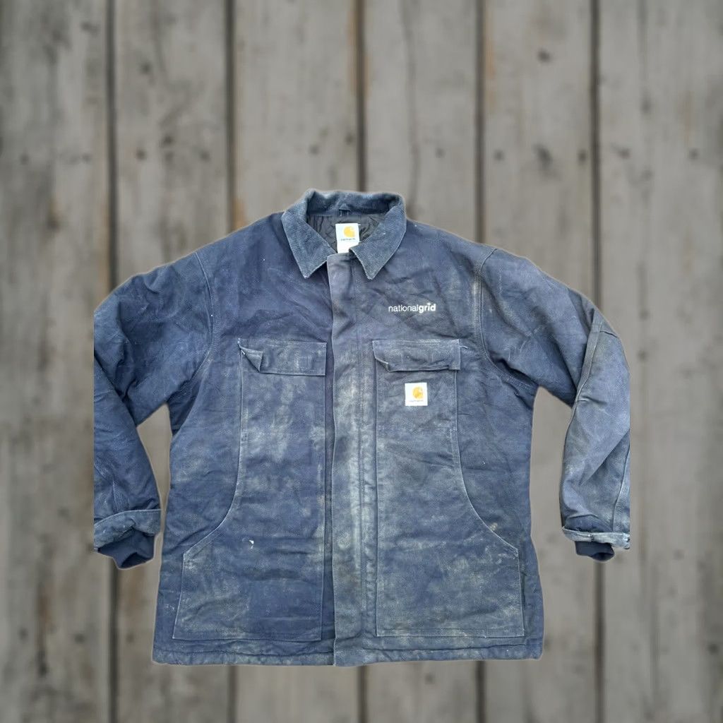 Carhartt VINTAGE Carhartt Jacket Mens XL Blue Quilt Lined Duck Arctic Coat Workwear Canvas Size US XL / EU 56 / 4 - 1 Thumbnail