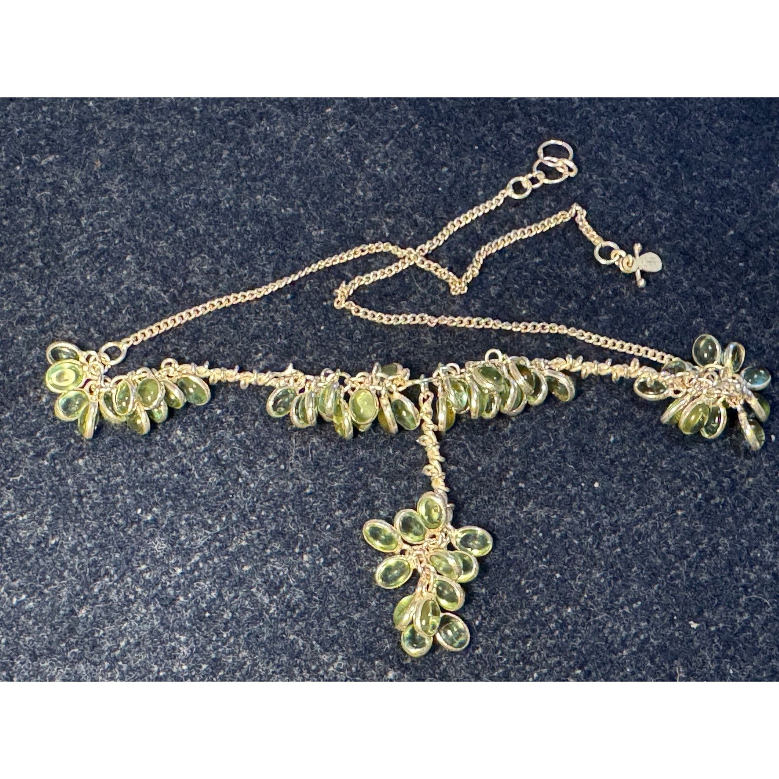 Other 925 Sterling 16in Necklace Pale Green Teardrop Crystals Size ONE SIZE - 1 Thumbnail