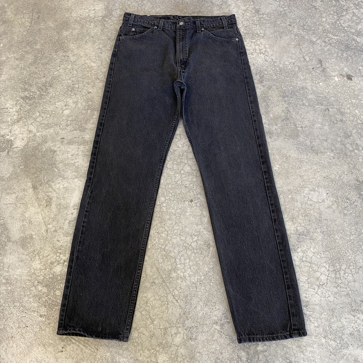 Levi's × Vintage Vintage 90’s Levis 505 Orange Tab Straight Leg Jeans Size US 35 - 2 Thumbnail