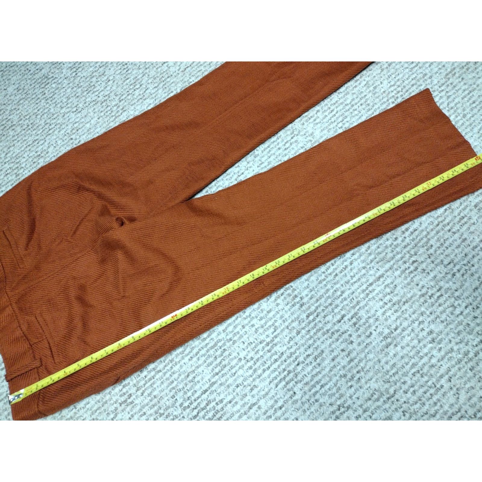 Tory Burch Tory Burch Orange Woven Pants Womens Cotton Retro Wide-Leg 6 Orange Retro Womens Tory Burch Pants Size 28" / US 6 / IT 42 - 7 Thumbnail