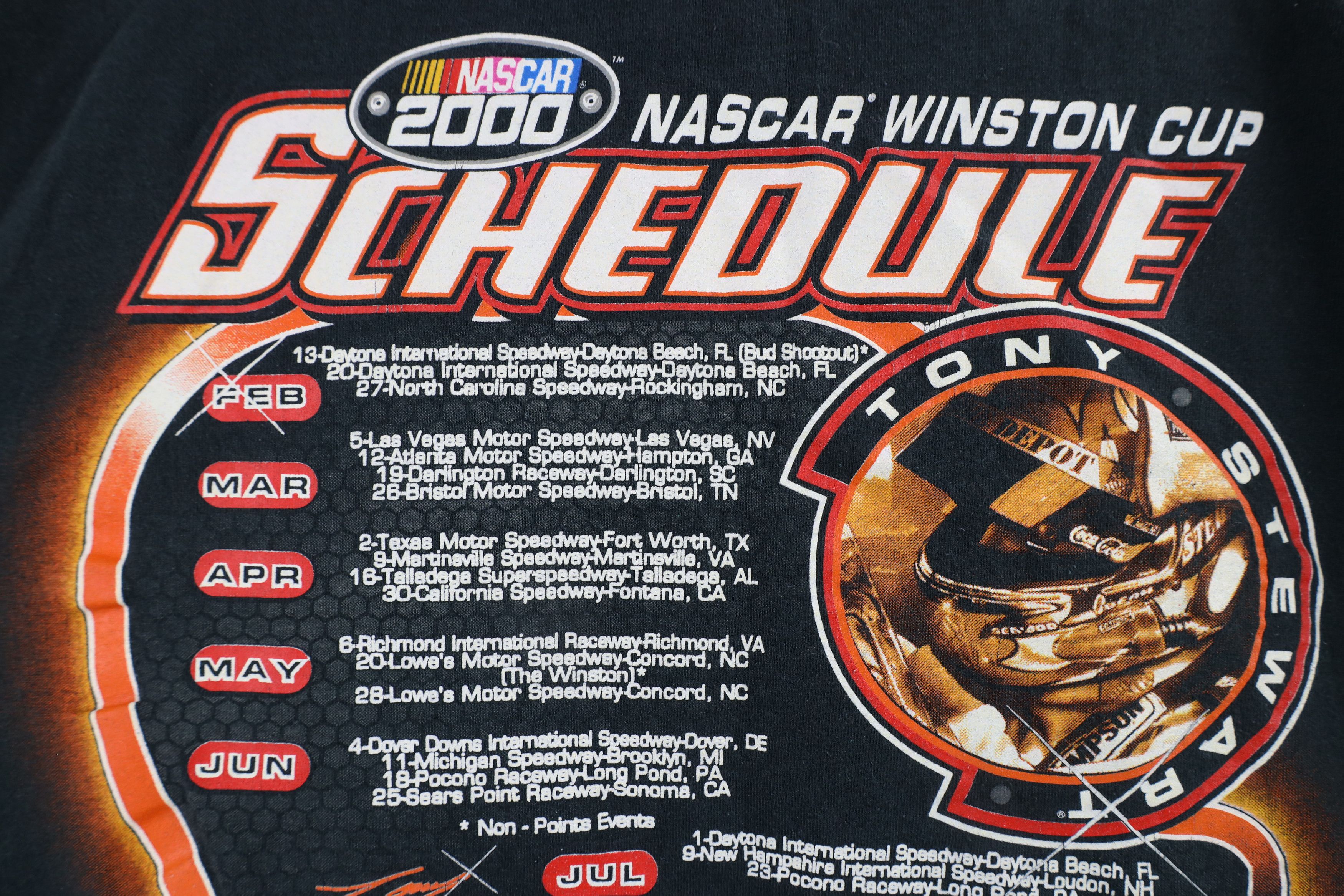 Vintage Vintage Y2K 2000 NASCAR Tony Stewart Racing T-Shirt Black Size US L / EU 52-54 / 3 - 10 Thumbnail