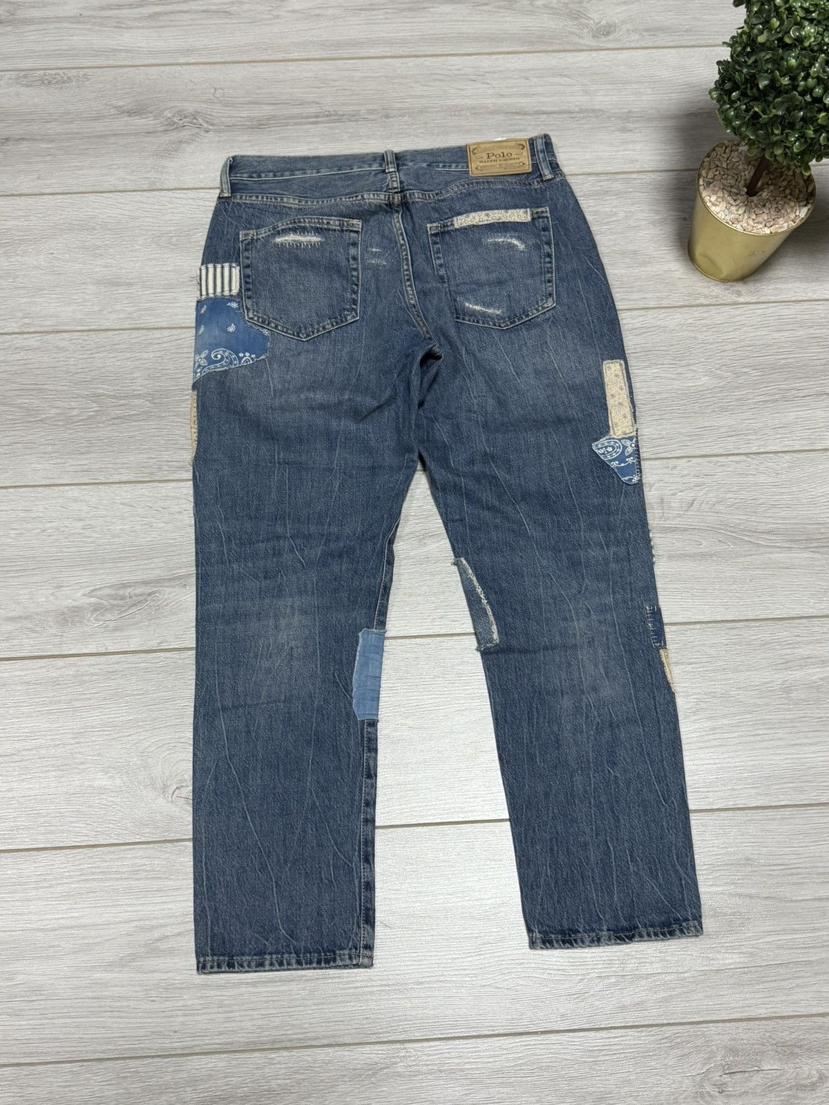 Polo Ralph Lauren POLO Ralph Lauren patch work bandana distressed pants jeans Size US 28 / EU 44 - 7 Thumbnail