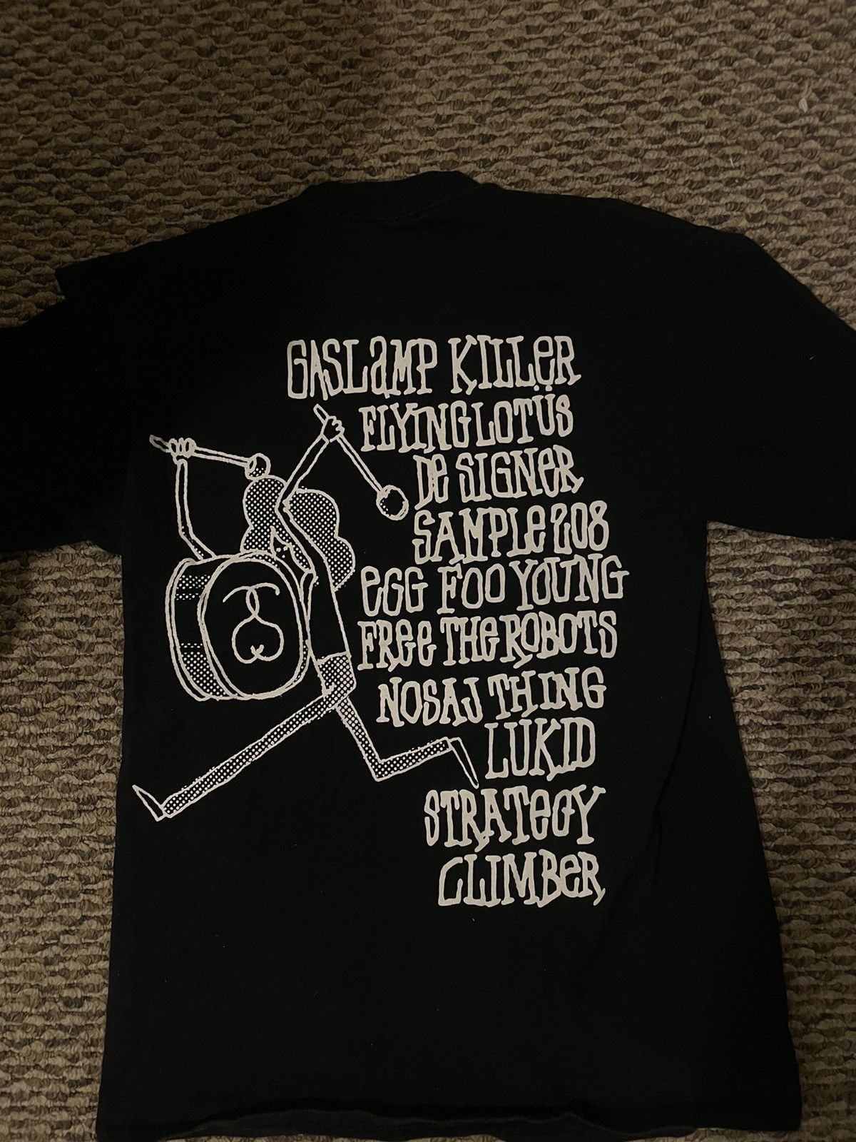 Stussy × Vintage 90’s Stussy Beats Tour Shirt Size US M / EU 48-50 / 2 - 3 Thumbnail