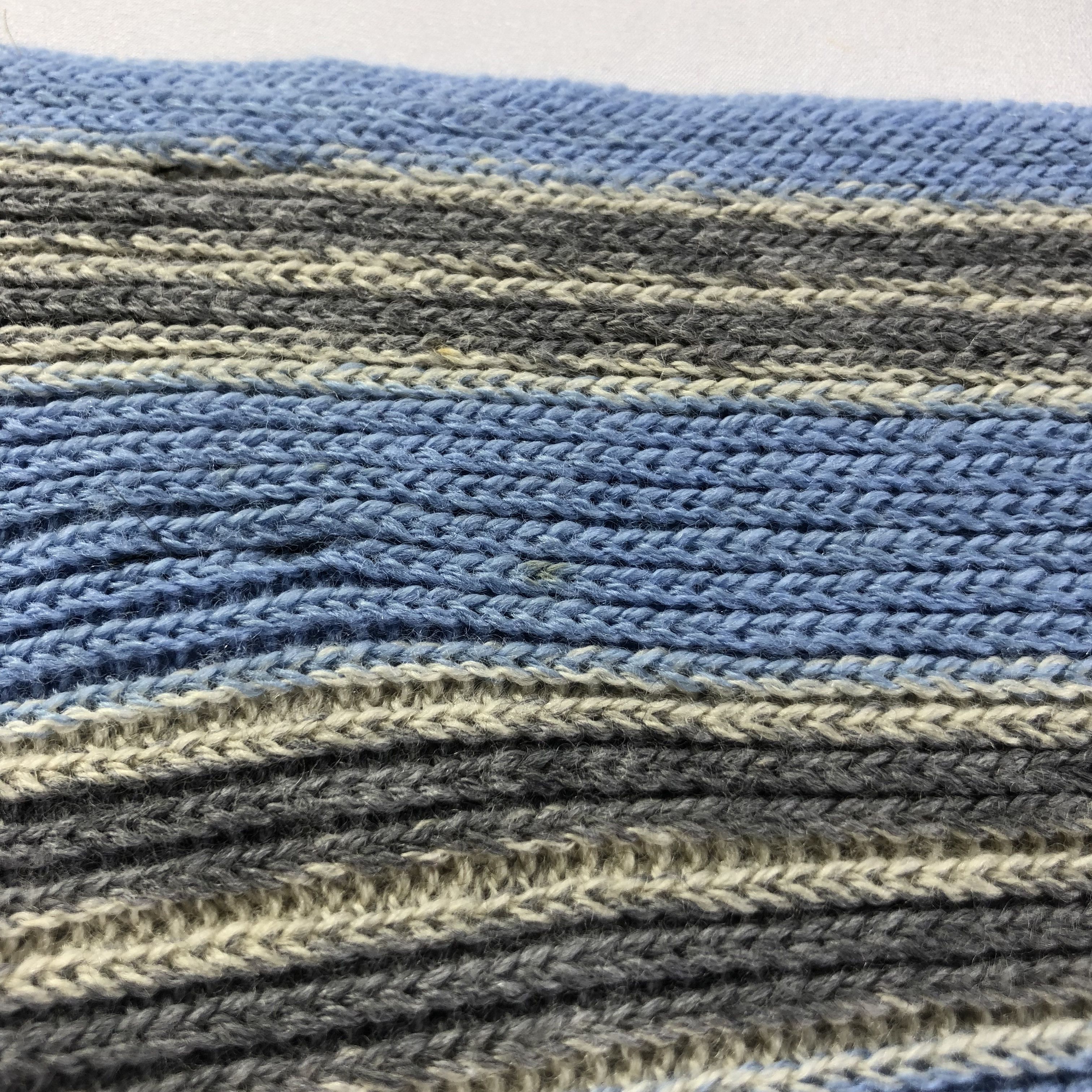 424 Fairfax Made in Italy Striped Knit Scarf Muffler V1542 Size ONE SIZE - 6 Thumbnail
