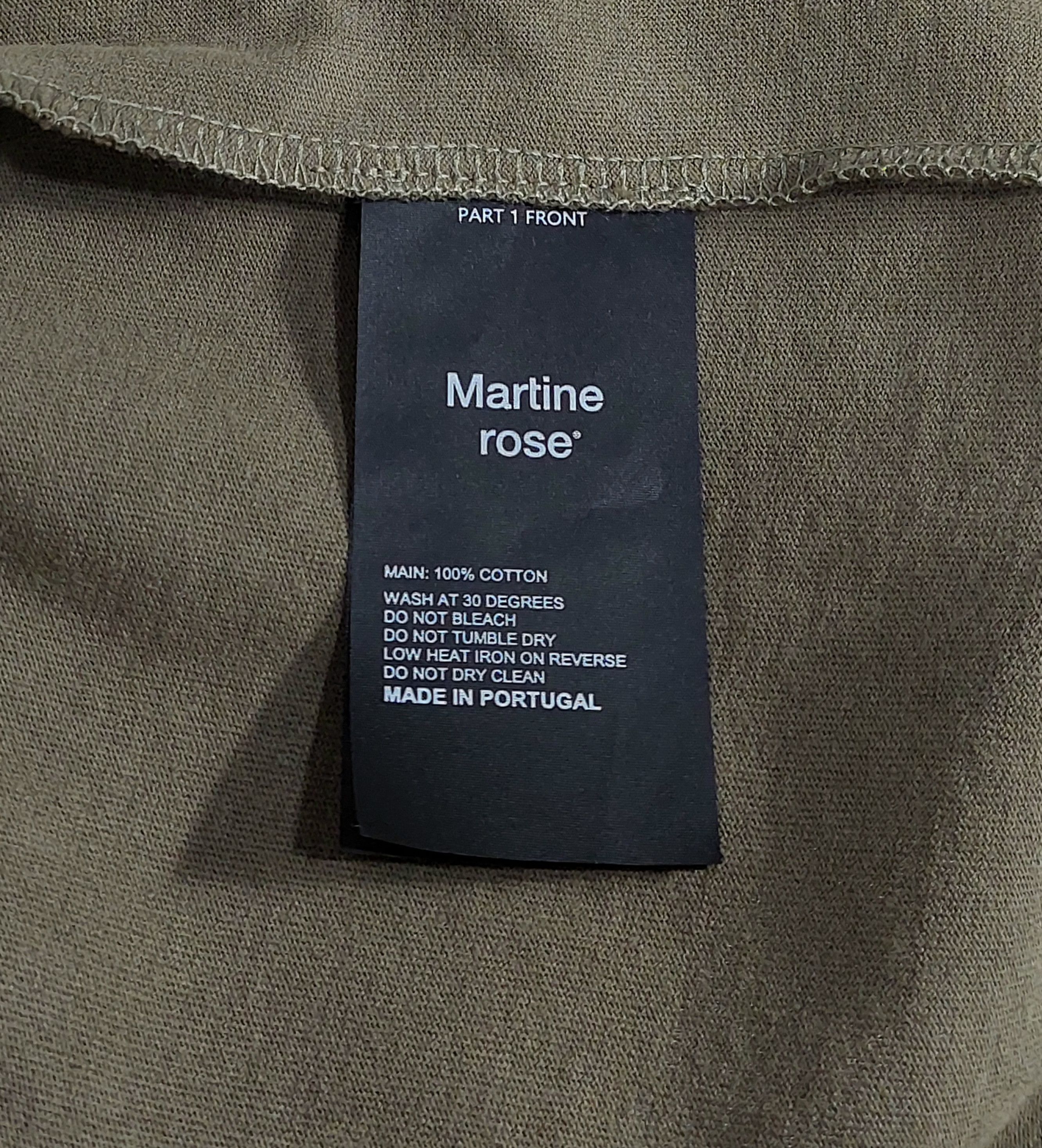 Martine Rose local hero patch cotton tshirt - khaki green M Size US M / EU 48-50 / 2 - 4 Thumbnail