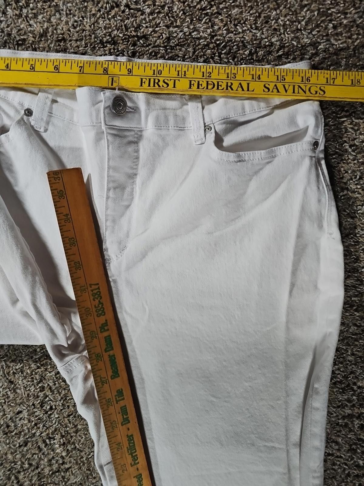 Other Gloria Vanderbilt Amanda Sz 14 White Jeans Size 36" / US 14 / IT 50 - 5 Thumbnail