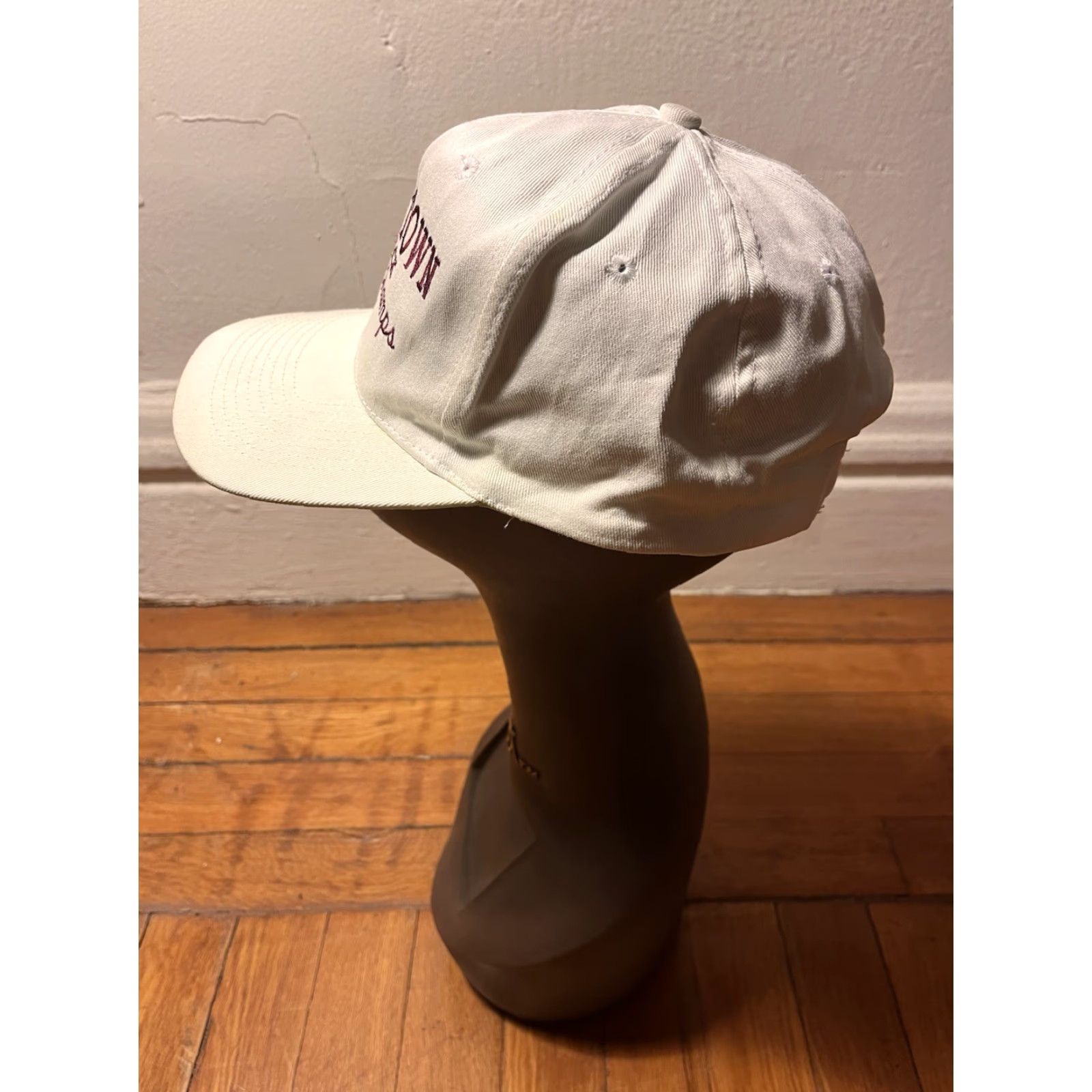 Vintage VINTAGE Morristown New Jersey Track State Champs Snapback Hat White 90s T.I. Snapback Men One Size Adjustable Caps/Hat (adjust as needed) Size US M / EU 48-50 / 2 - 6 Thumbnail