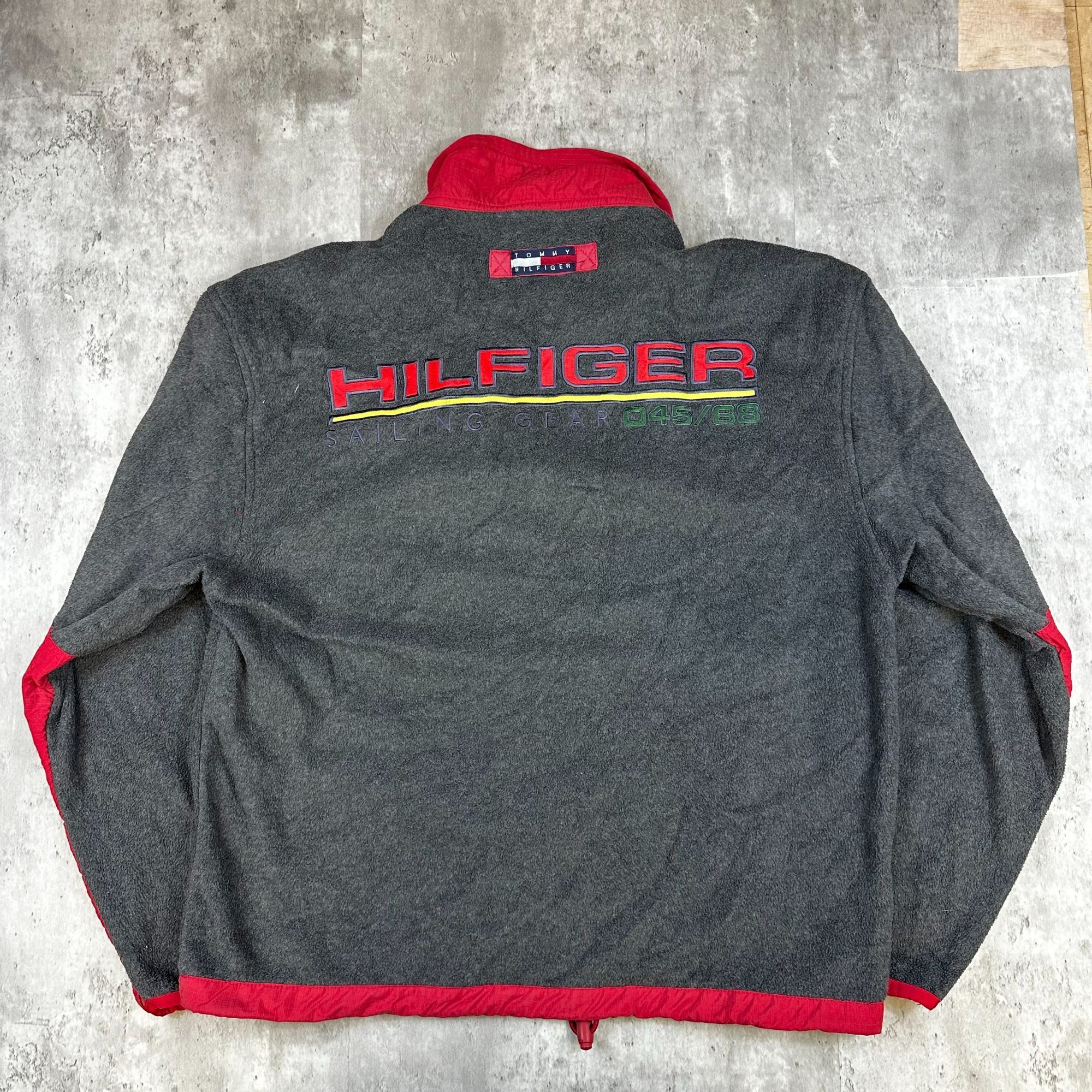 Tommy Hilfiger Tommy Hilfiger Mens Outdoor Fleece Jacket Gray/Red Size L Size US L / EU 52-54 / 3 - 2 Thumbnail