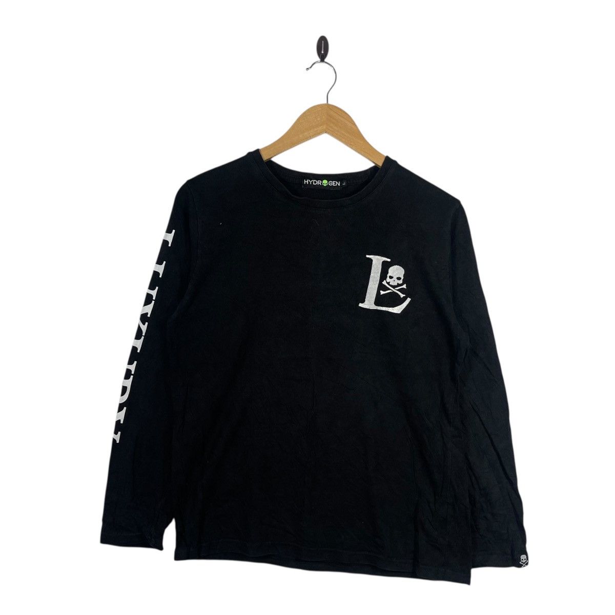 Vintage Hydrogen “Luxury” Skull Long Sleeve Tee | Italian Streetwear Size US L / EU 52-54 / 3 - 2 Thumbnail