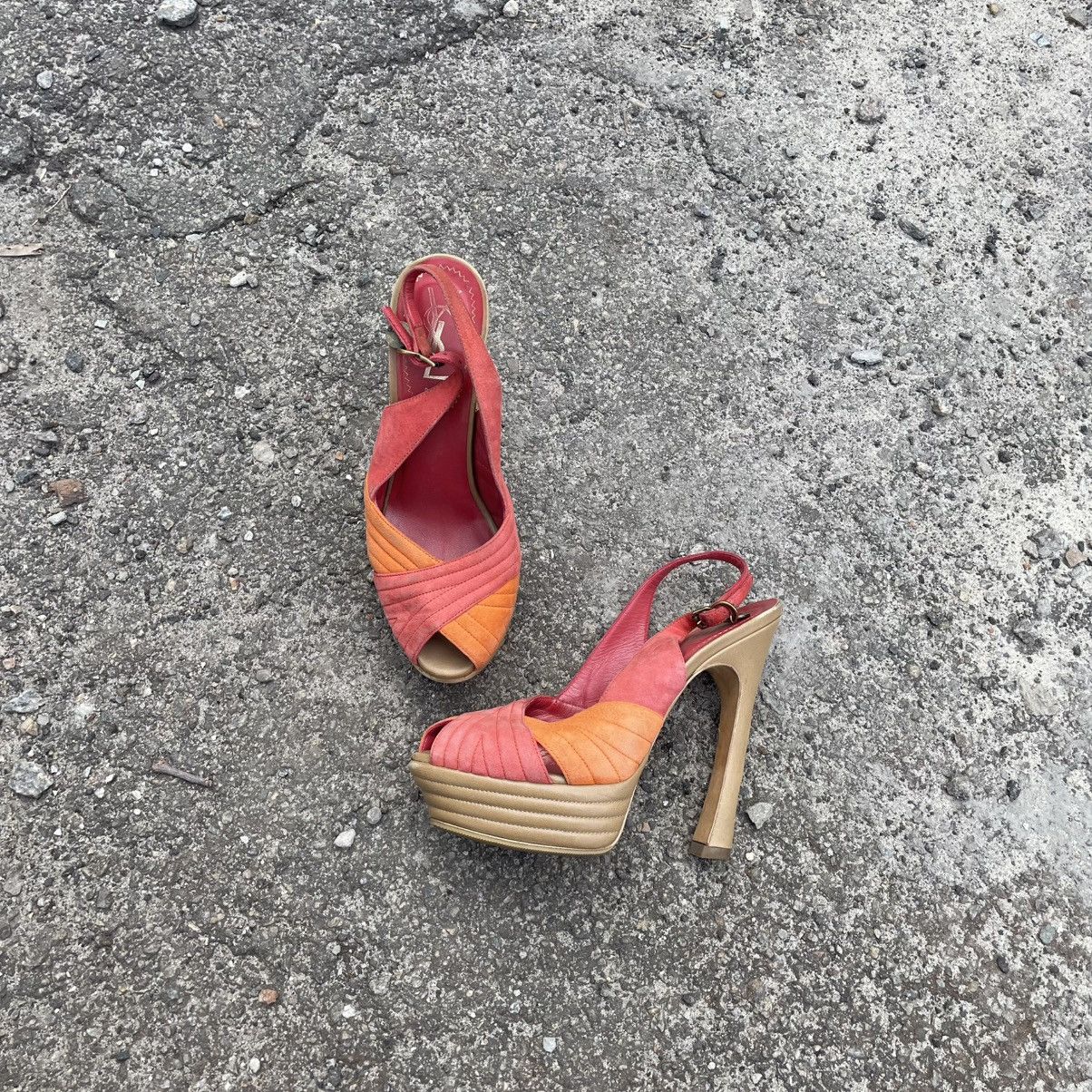 Yves Saint Laurent YSL palais scamossia sandal platform heel yves saint laurent Size US 6 / IT 36 - 1 Thumbnail
