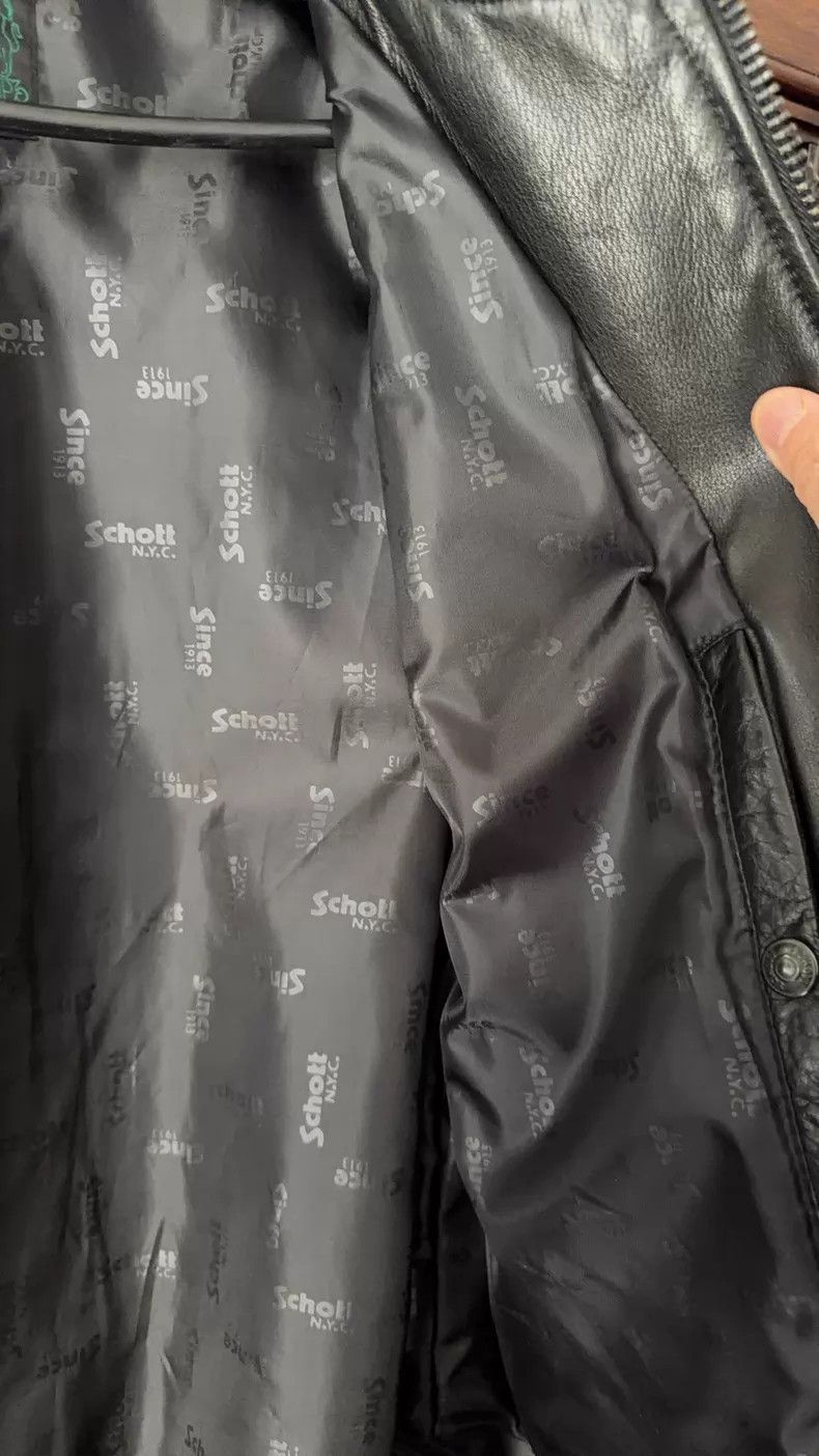 Schott Schott Black pebbled cowhide jacket Size US L / EU 52-54 / 3 - 4 Thumbnail