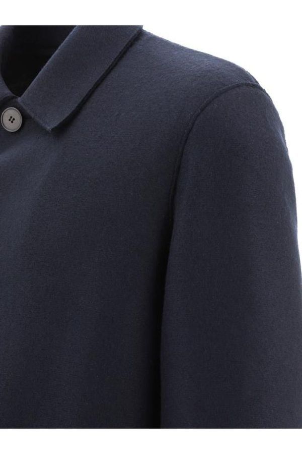 Harris Wharf London o1s22i1n1024 Single-Breasted Pressed Wool Coat in Blue Size US M / EU 48-50 / 2 - 4 Thumbnail