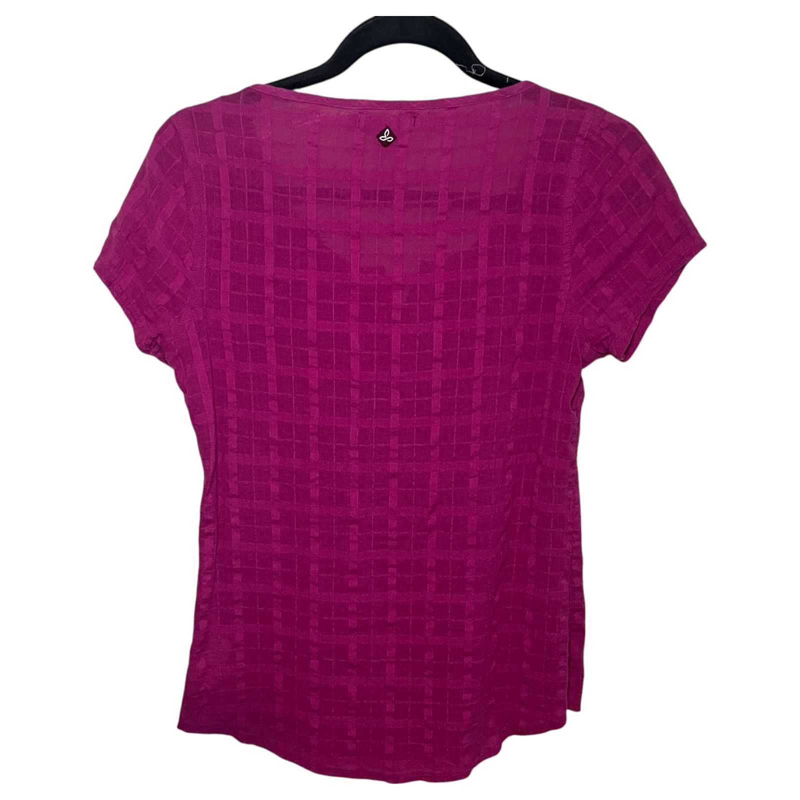 Prana Prana Lucy Gauzy Organic Cotton Short Sleeve Top Fuchsia XS Size XS / US 0-2 / IT 36-38 - 3 Thumbnail