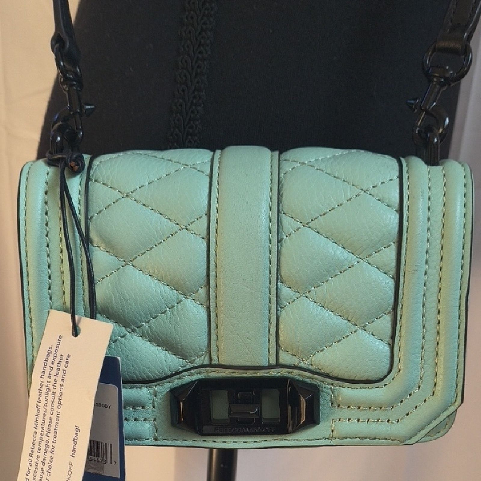 Rebecca Minkoff New - Rebecca Minkoff Mint Green Quilted Leather Crossbody Size ONE SIZE - 8 Thumbnail