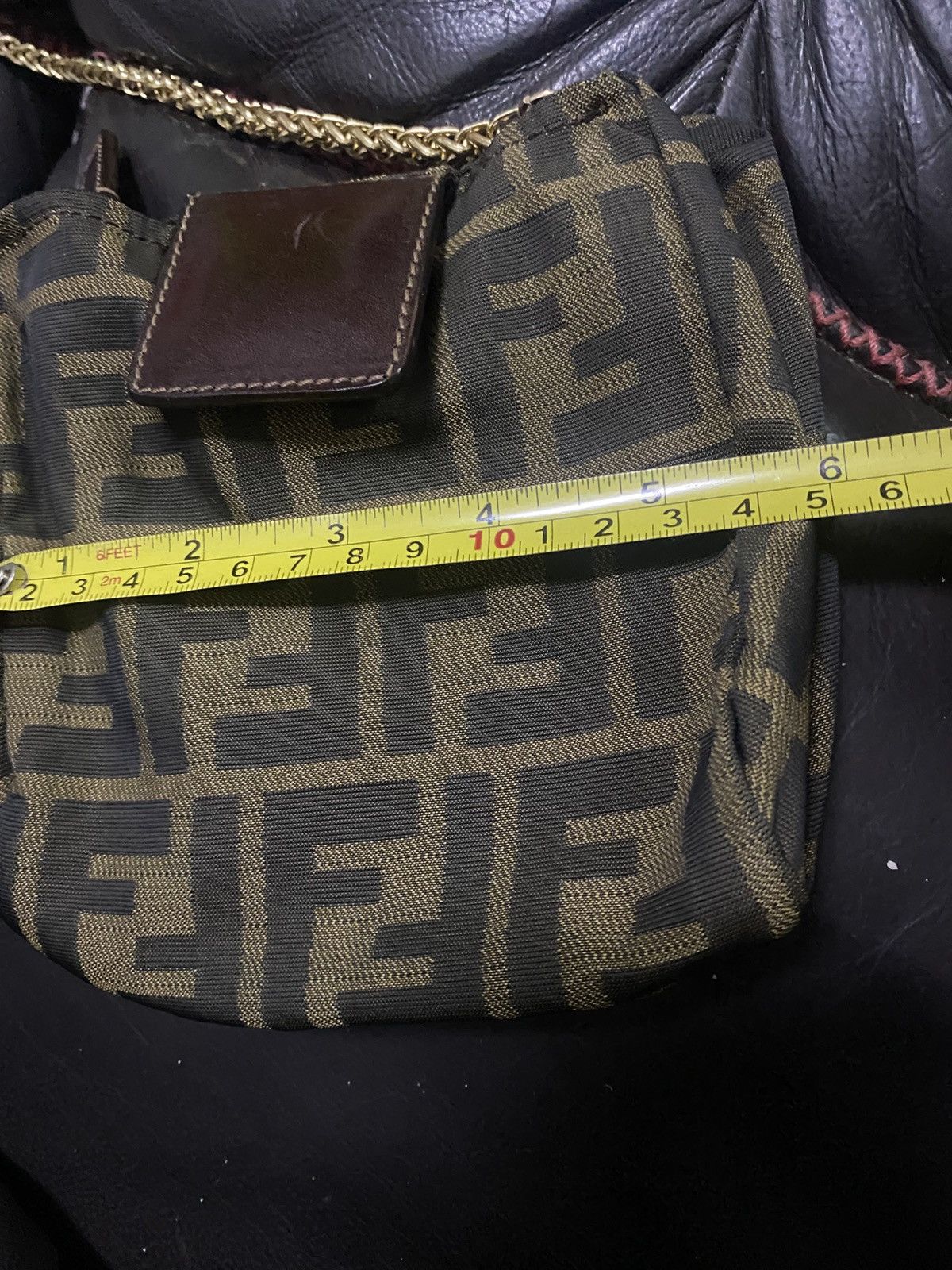 Fendi Authentic Fendi Zucca Monogram shoulder CUSTOM CHAIN Size ONE SIZE - 5 Thumbnail