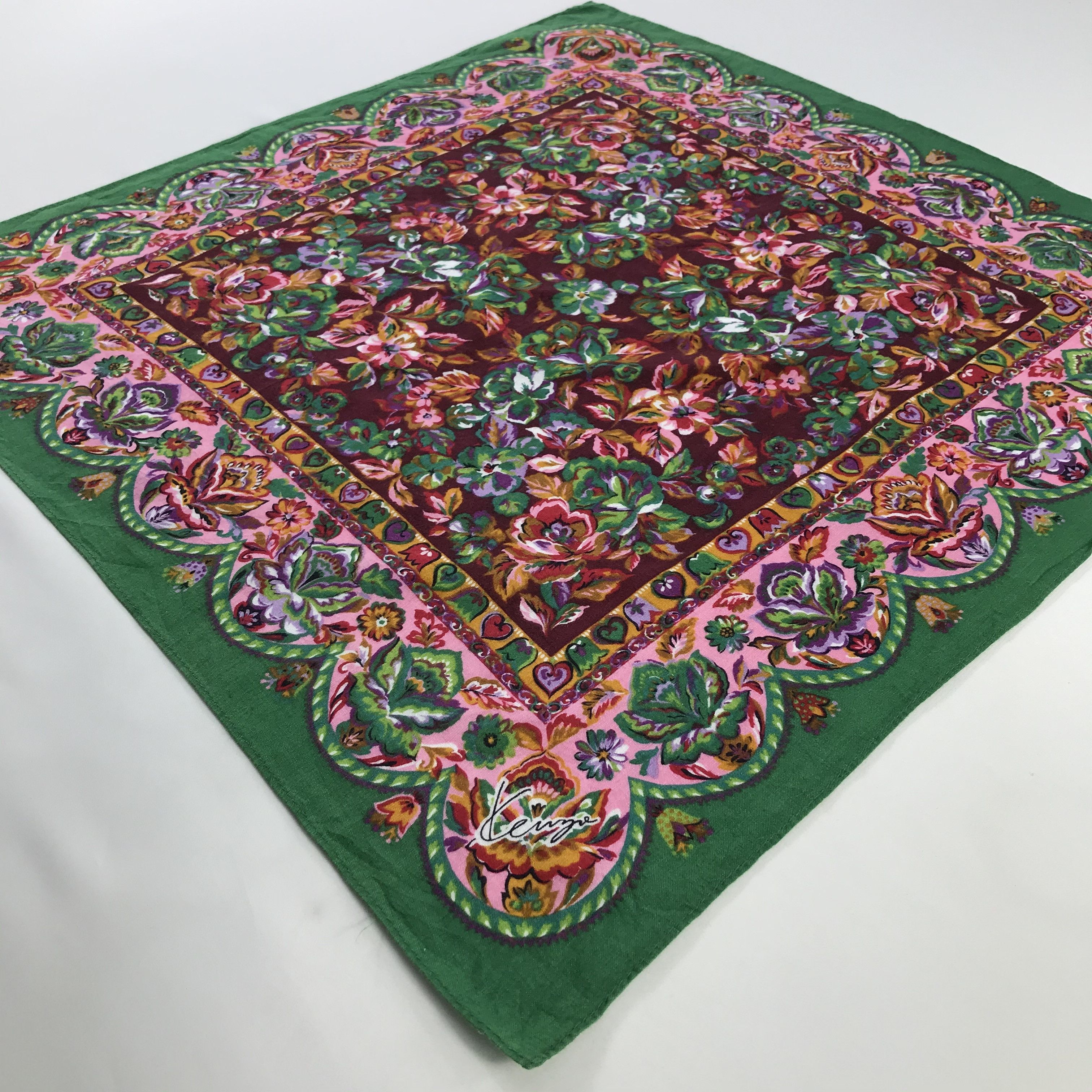 Kenzo × Vintage Kenzo Bandana / Handkerchief / Neckerchief - S533 Size ONE SIZE - 2 Thumbnail