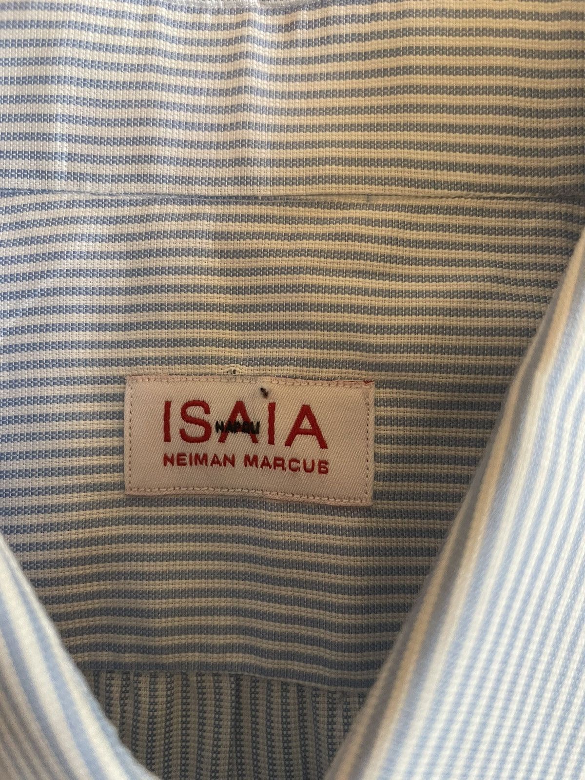 Isaia Striped Spread Collar French Cuff Shirt Size US L / EU 52-54 / 3 - 6 Thumbnail