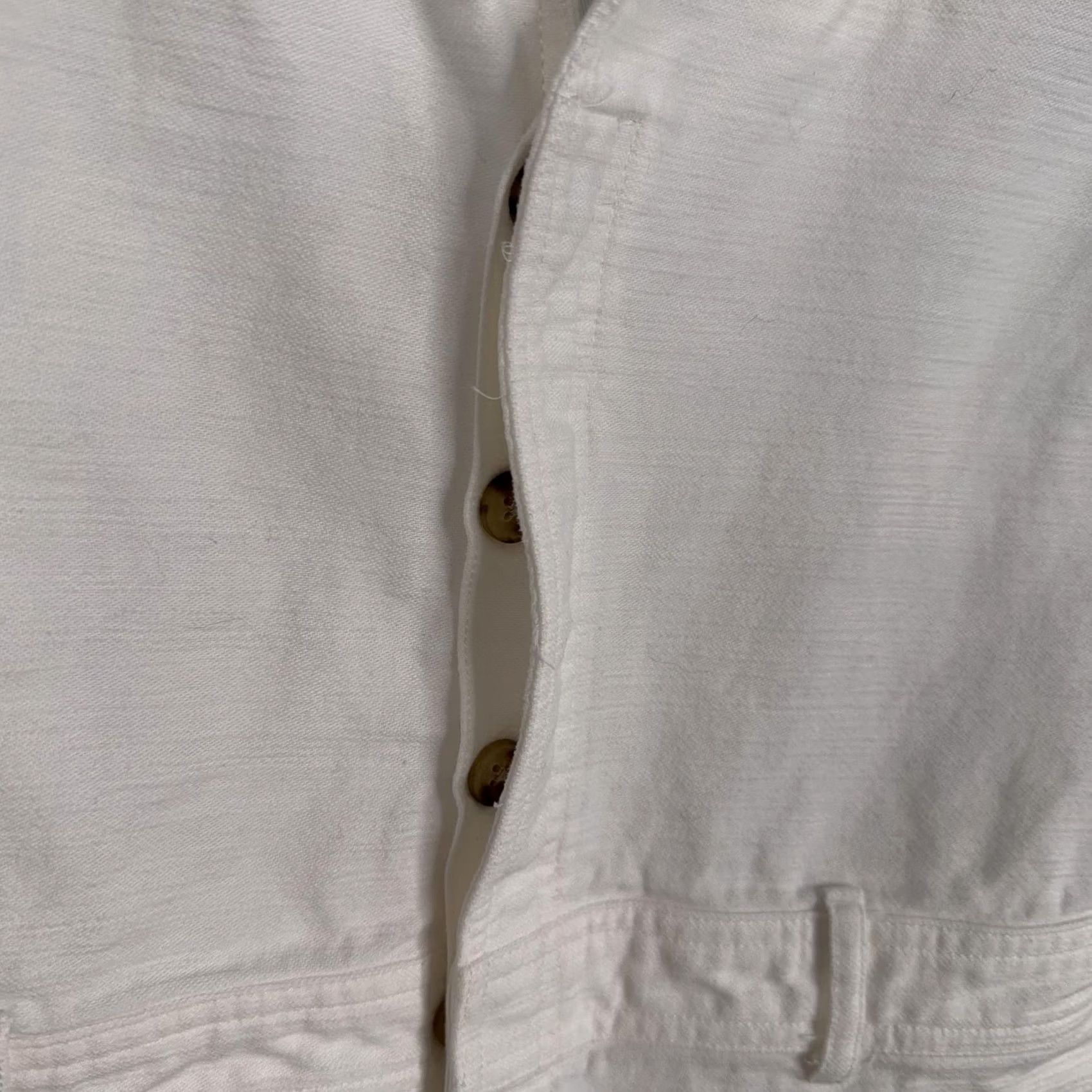 Express Express X Karla Jumpsuit Womens Medium White Utility Coveralls Button Shirt? Size 32" / US 10 / IT 46 - 3 Thumbnail