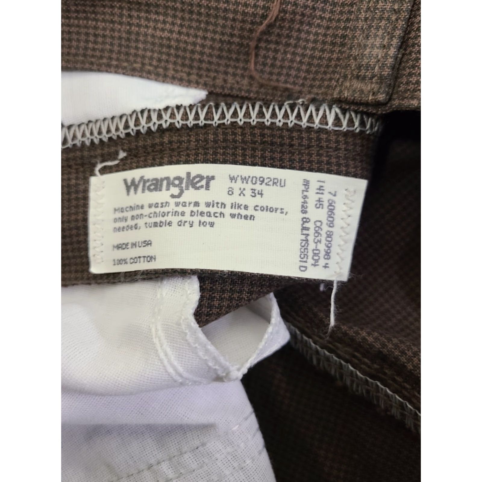 Wrangler VINTAGE Wrangler Jeans Womens 8x34 High Rise Straight Brown Denim 100% Cotton Zip Button Inseam 32 USA Shirts? Size 28" / US 6 / IT 42 - 7 Thumbnail