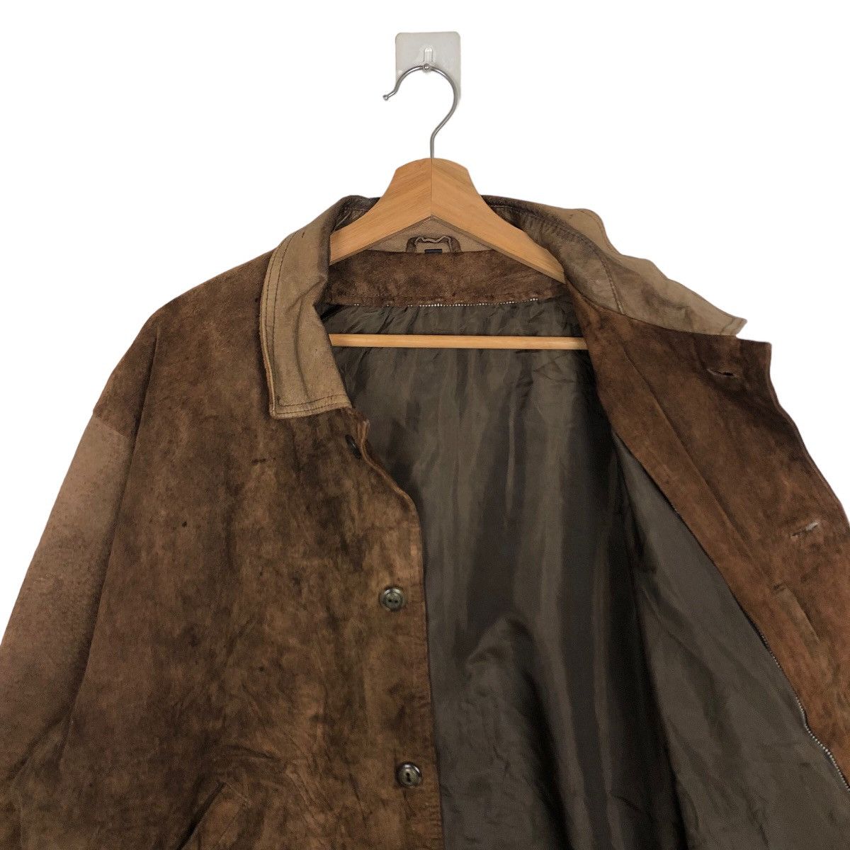 Japanese Brand 🔥VINTAGE GENUINE LEATHER JACKET CARGO INSPIRE ISSEY MIYAKE Size US L / EU 52-54 / 3 - 9 Thumbnail