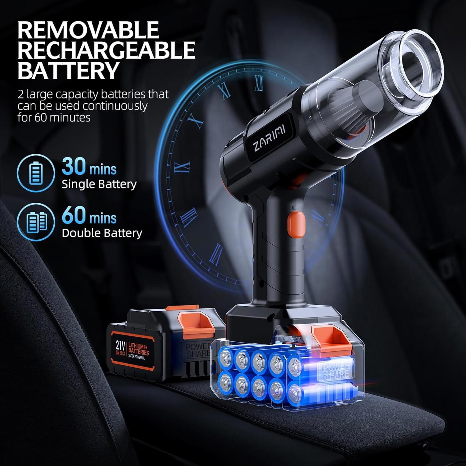 Other Cordless Handheld Vacuum Black, Bagless, Dual Batteries, 6-i Size ONE SIZE - 3 Thumbnail
