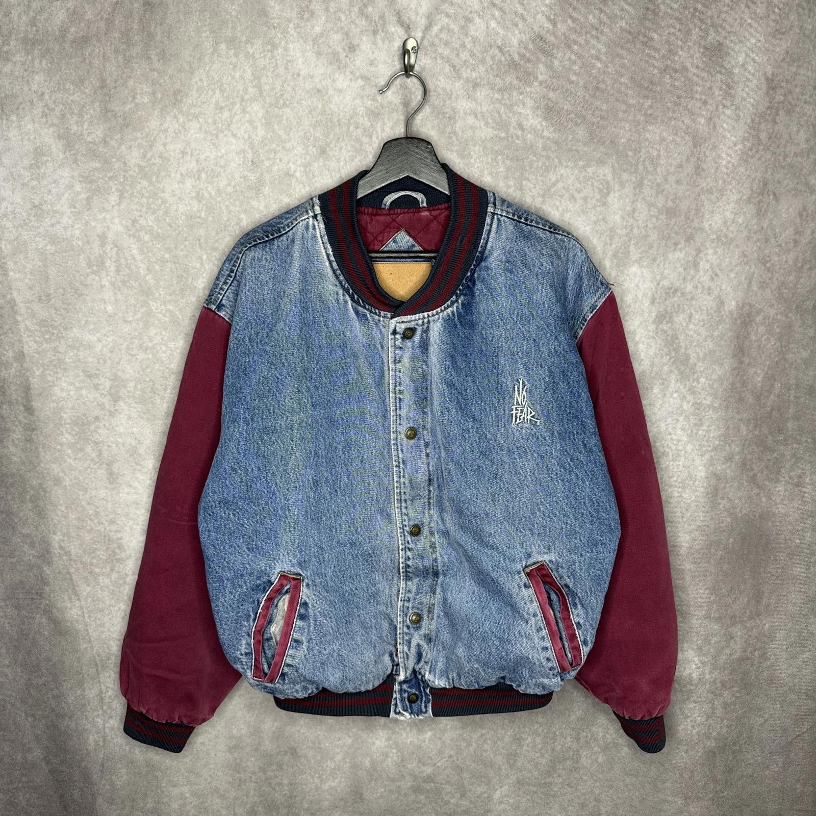 No Fear Vintage 90's No Fear Varsity Jacket (Large) Size US L / EU 52-54 / 3 - 1 Thumbnail
