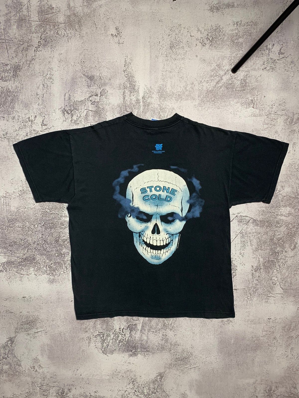 Pre-owned Vintage X Wwe Very Vintage Stone Cold Austin 3:16 90's Skull T-shirt In Black