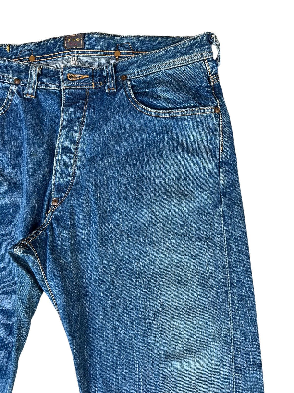 Lee × Vintage 90s Lee Cowboy Union Made Mud Denim Selvedge Jeans Size US 36 / EU 52 - 11 Thumbnail