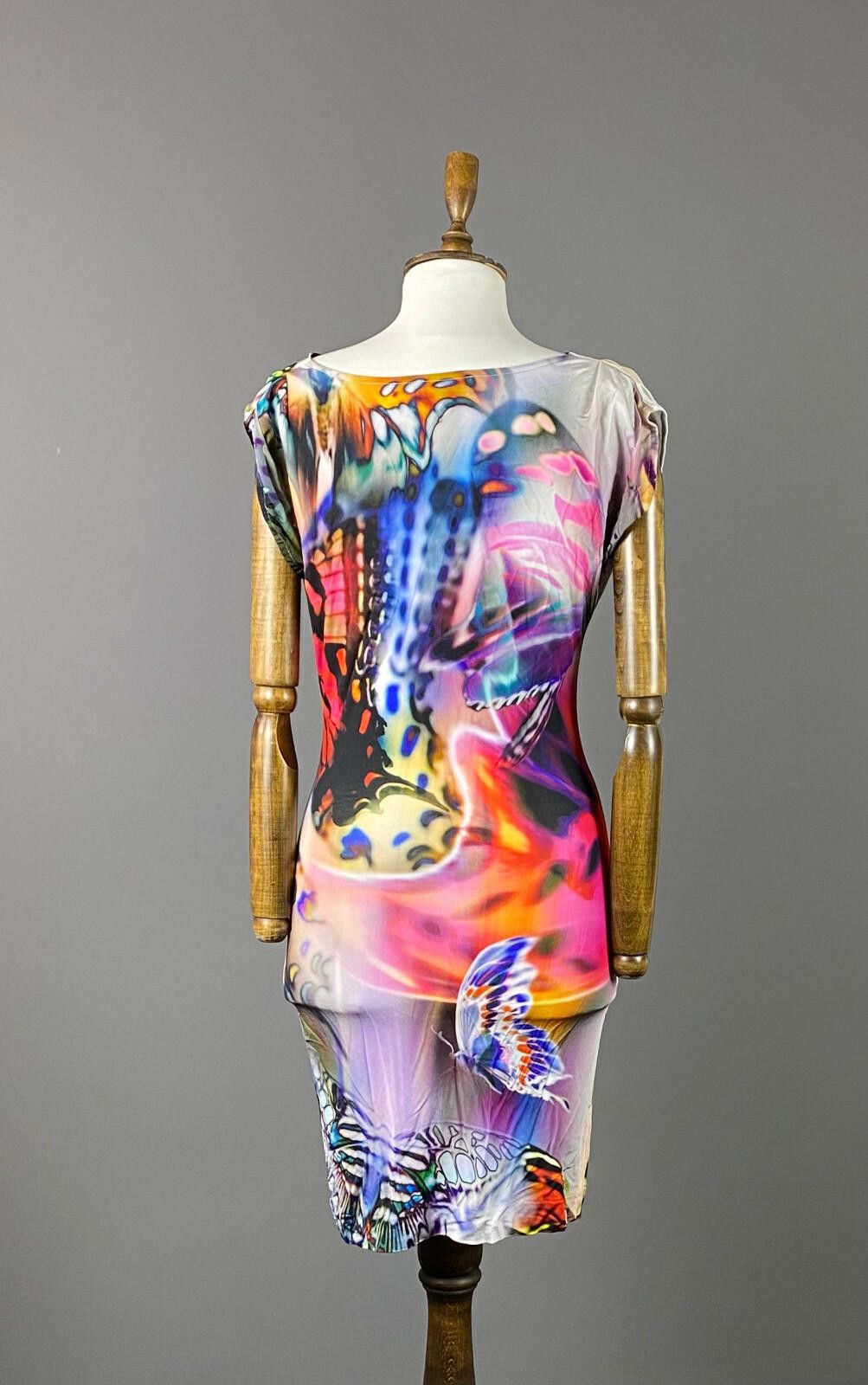 Designer Ana Alcazar Multicolor Butterfly Tank Midi Dress Size 36 Size M / US 6-8 / IT 42-44 - 5 Thumbnail