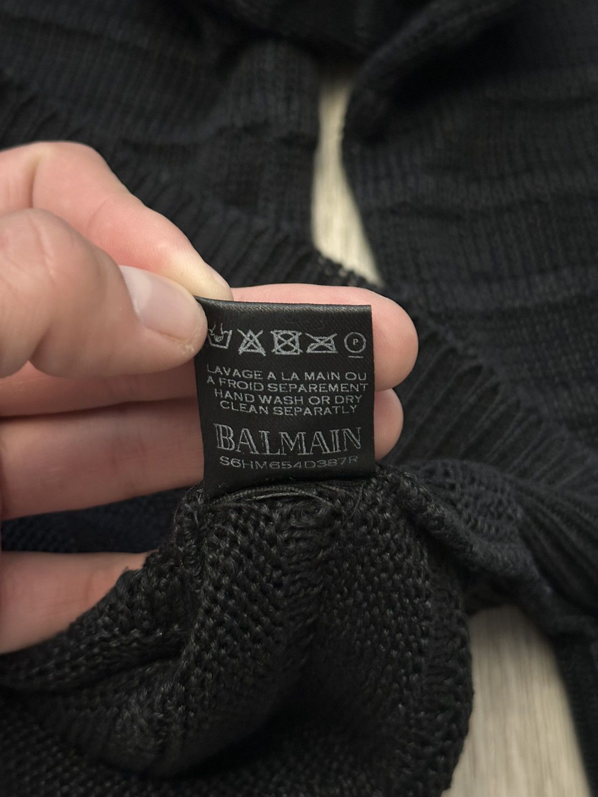 Balmain Balmain Black Sweater Mens Size US XL / EU 56 / 4 - 8 Thumbnail