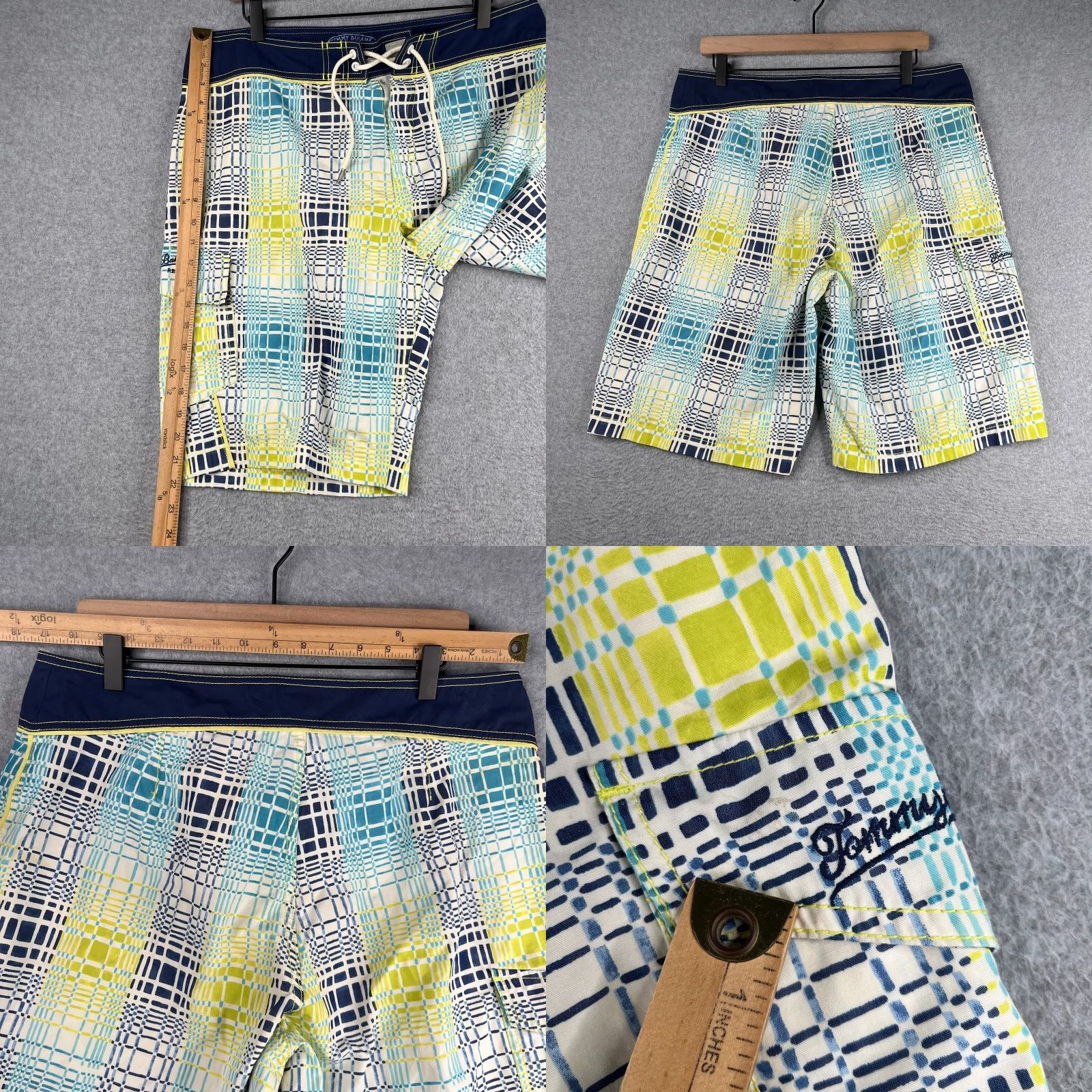 Tommy Bahama Tommy Bahama Relax Board Shorts Mens Size 34 Multicolor Check Beach Surfing Style Bottoms Size US 34 / EU 50 - 8 Thumbnail